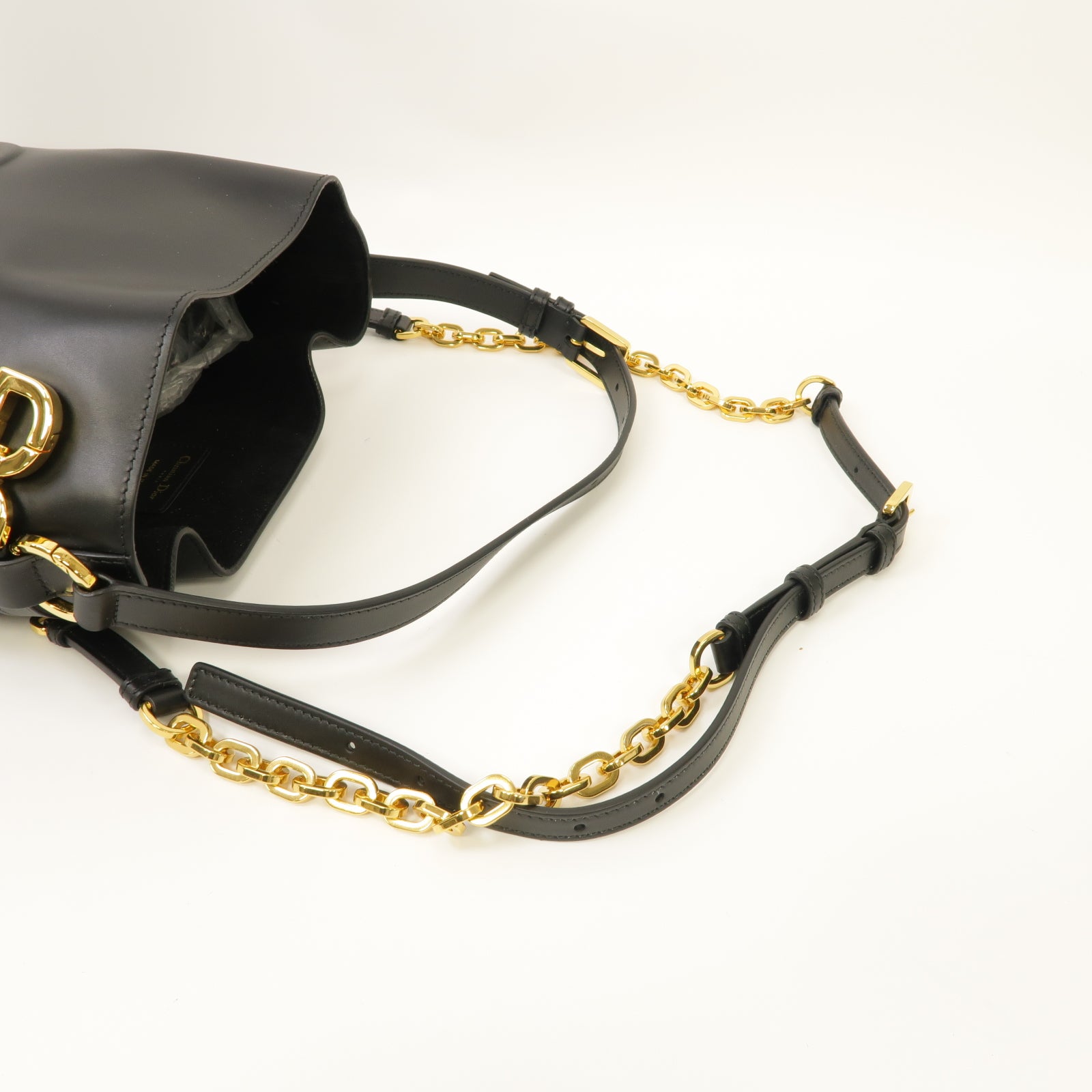 Dior 牛皮皮革2way Shoulder Bag金扣手挽肩背兩用袋黑色