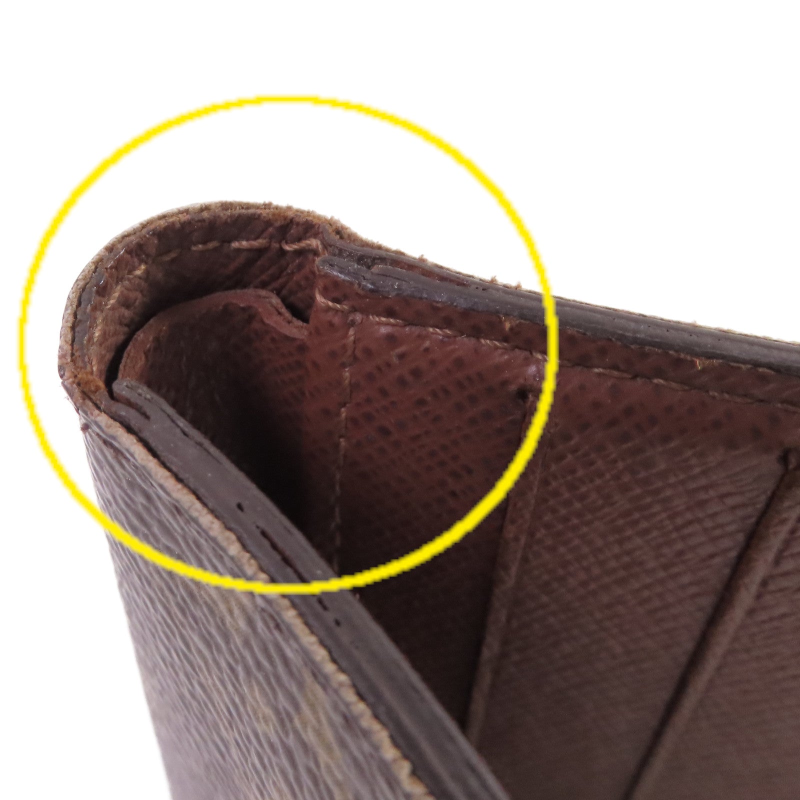 LOUIS VUITTON Monogram Porte Billet 6 Carte Credit Wallet短錢包啡色