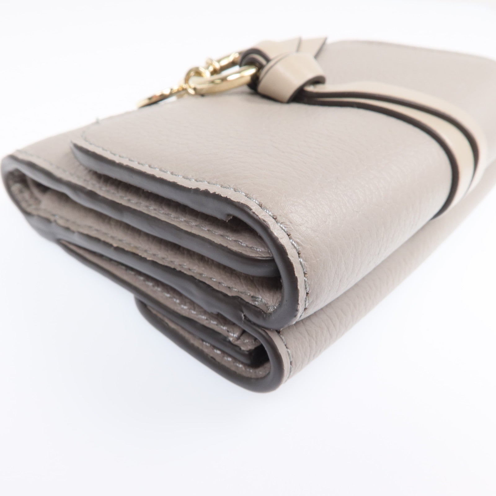 Chloe 牛皮皮革Wallet金扣錢包
