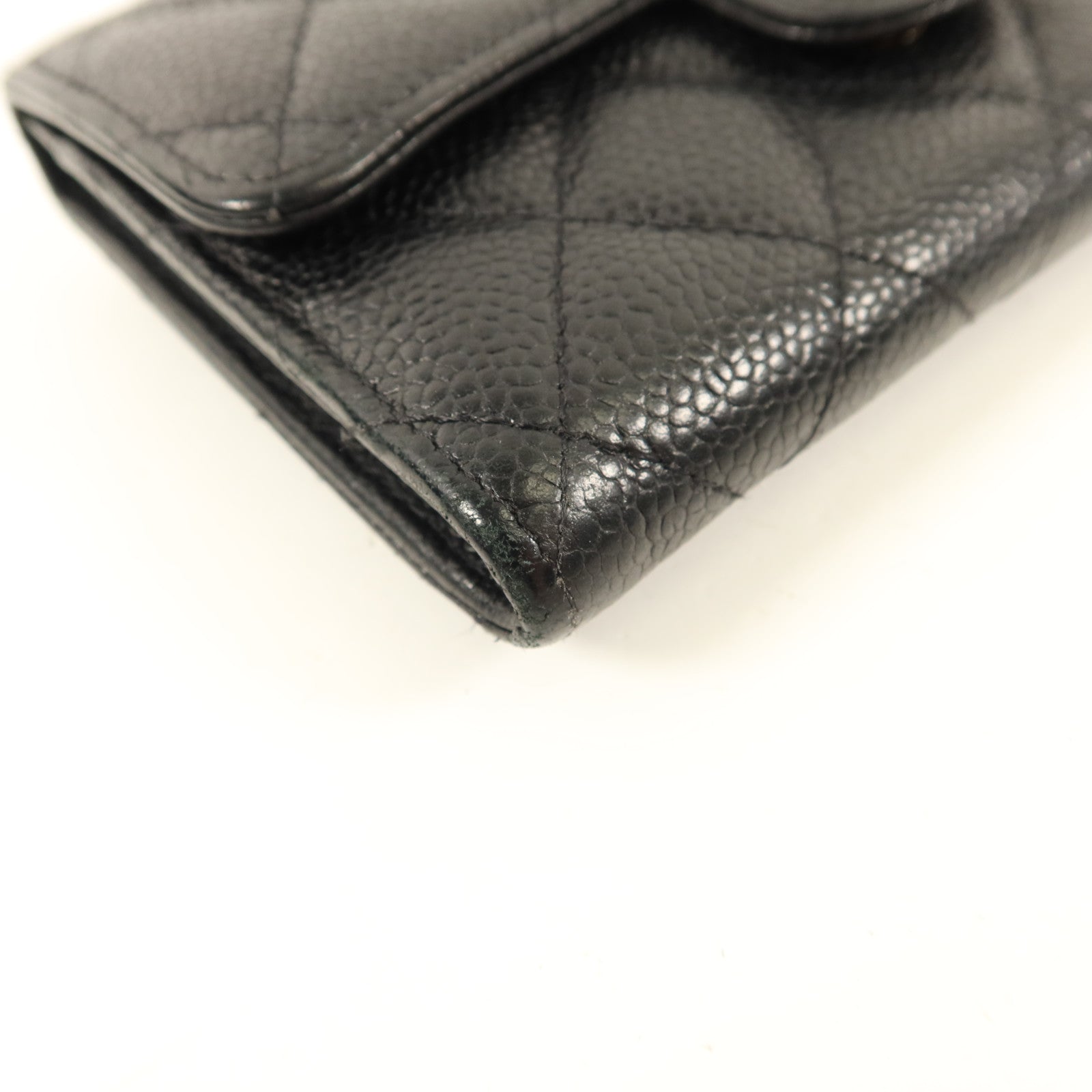 CHANEL 牛皮皮革Wallet銀扣錢包