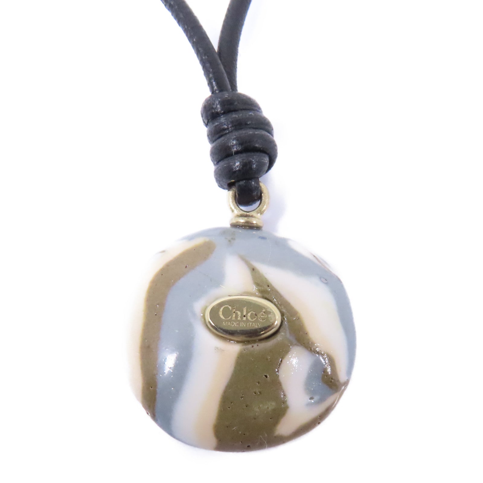 Chloe 石頭/皮革Stone Necklace項鍊灰色/米色/黑色