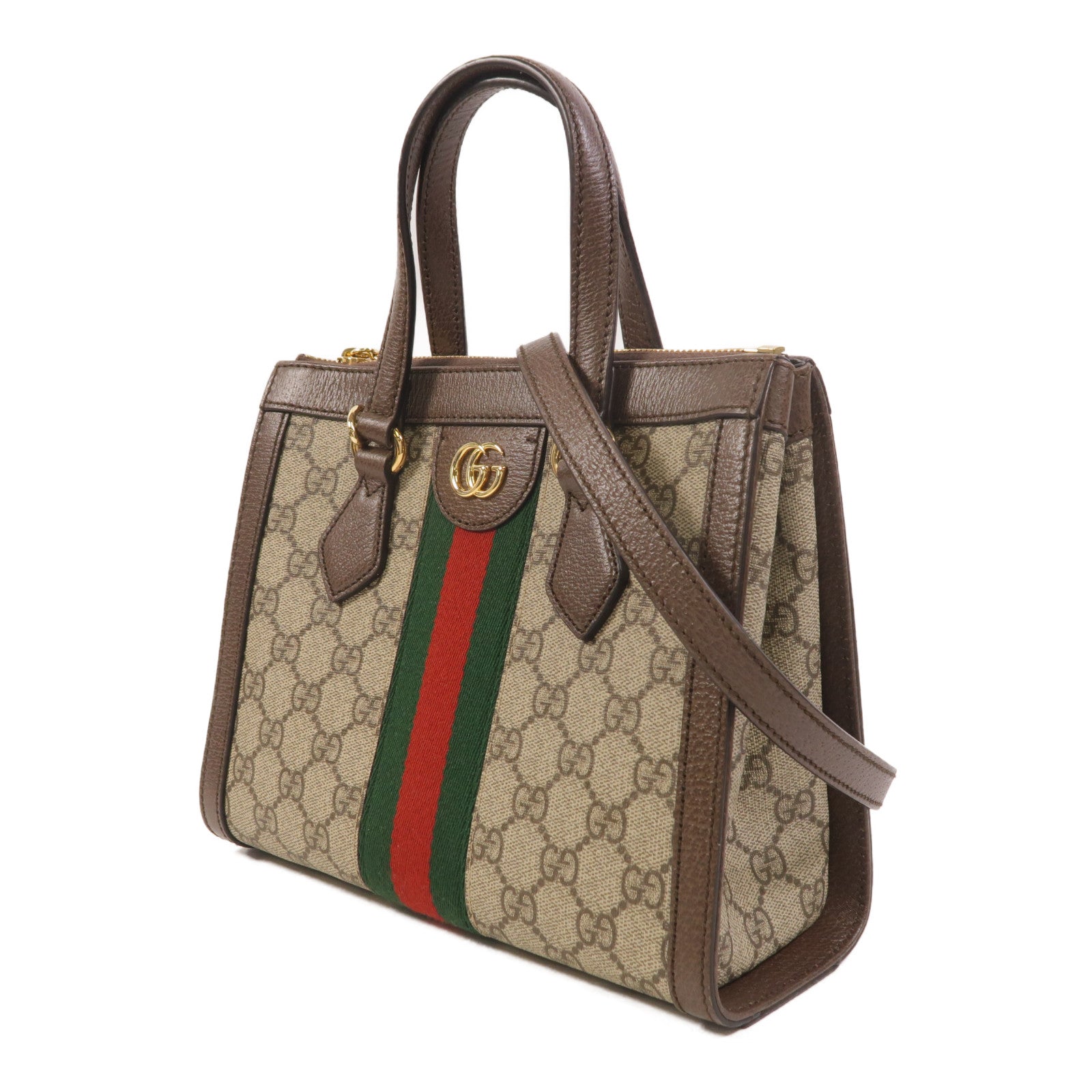 GUCCI 塗層帆布Ophidia Small Tote手挽肩背兩用袋