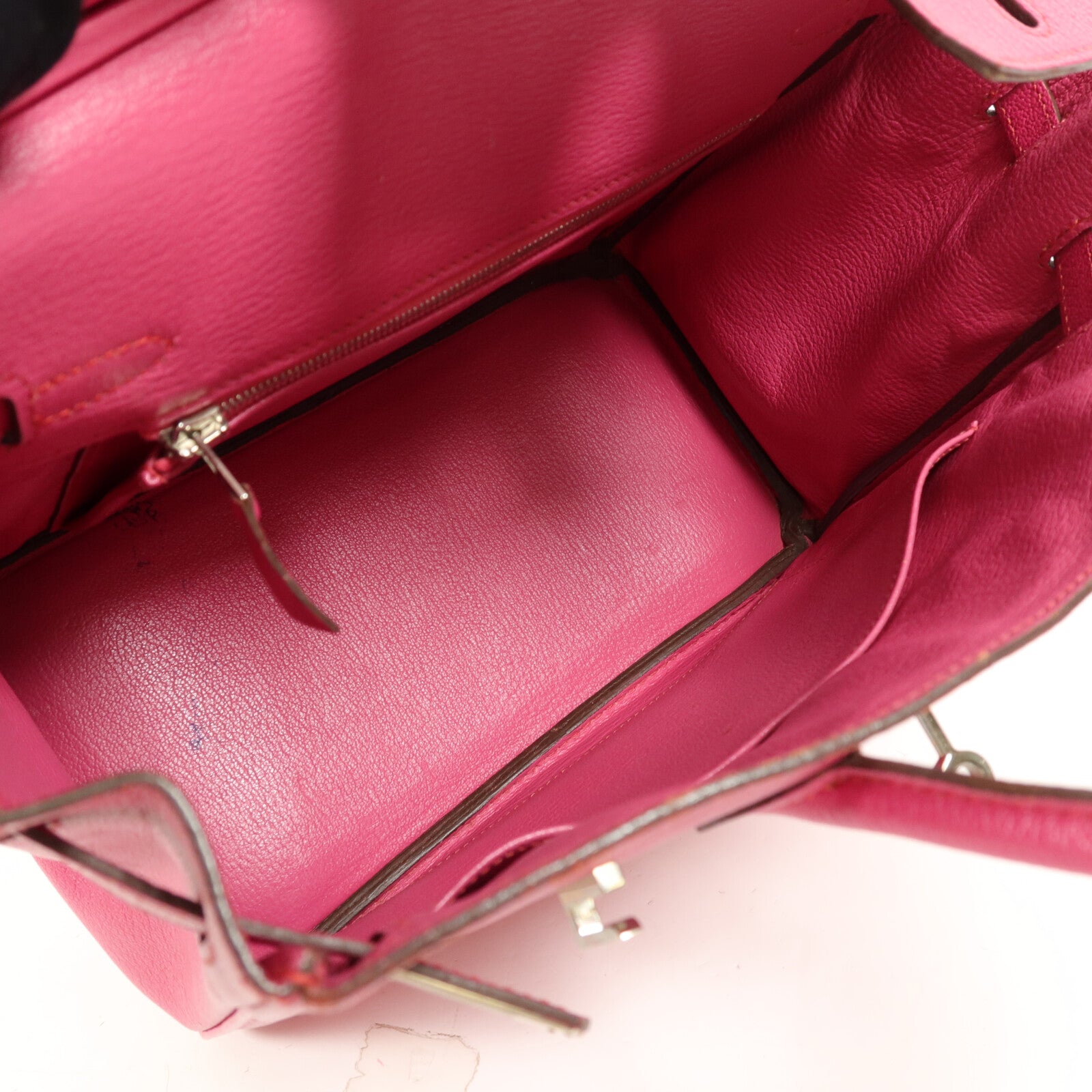 HERMES Chevre皮革Birkin 25手挽袋Rose Pourpre