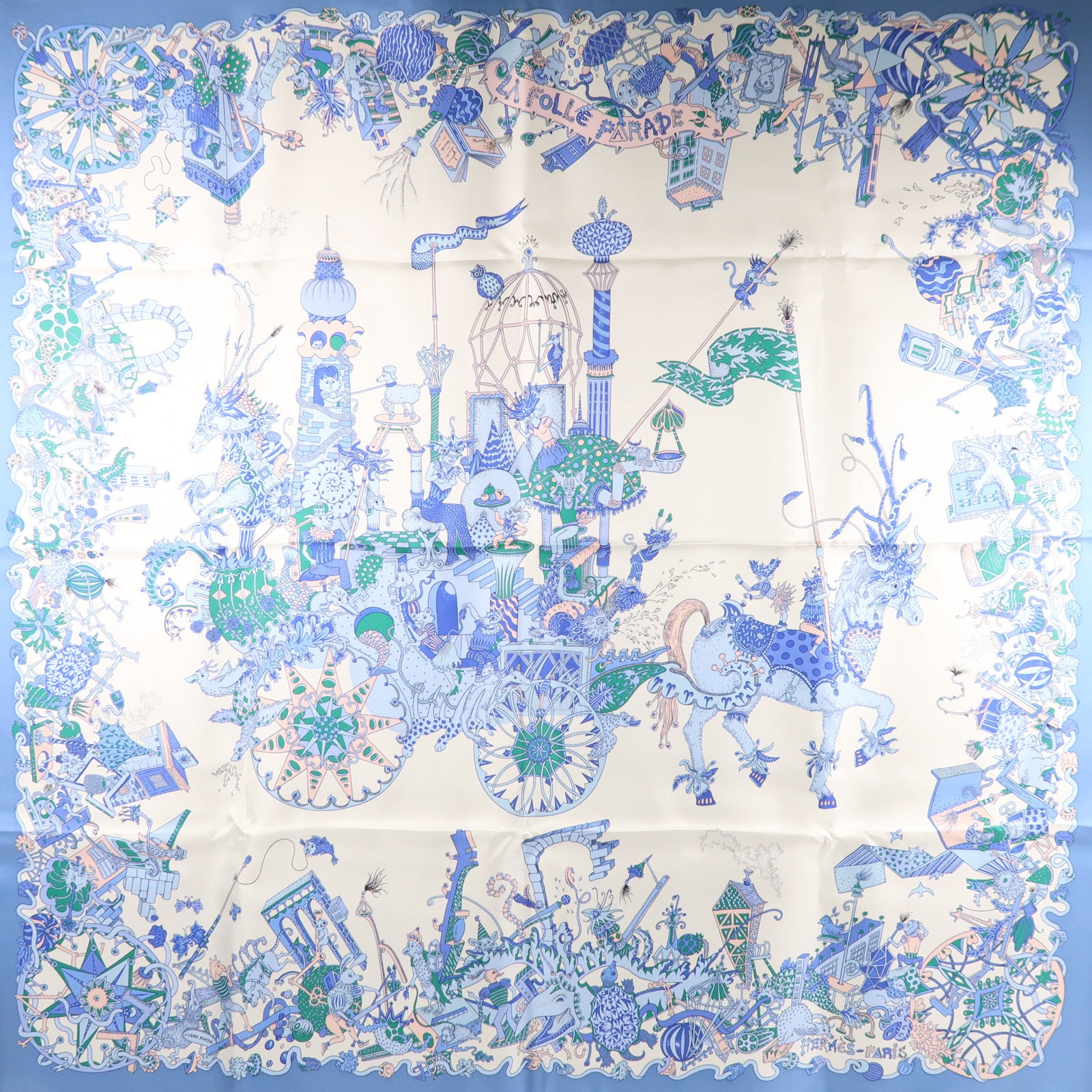 HERMES 絲質Scarf 90x90絲巾