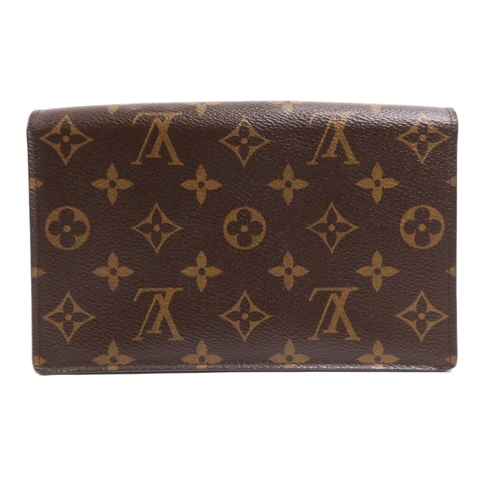 LOUIS VUITTON Monogram Portefeuille Flore金扣鏈帶肩背袋