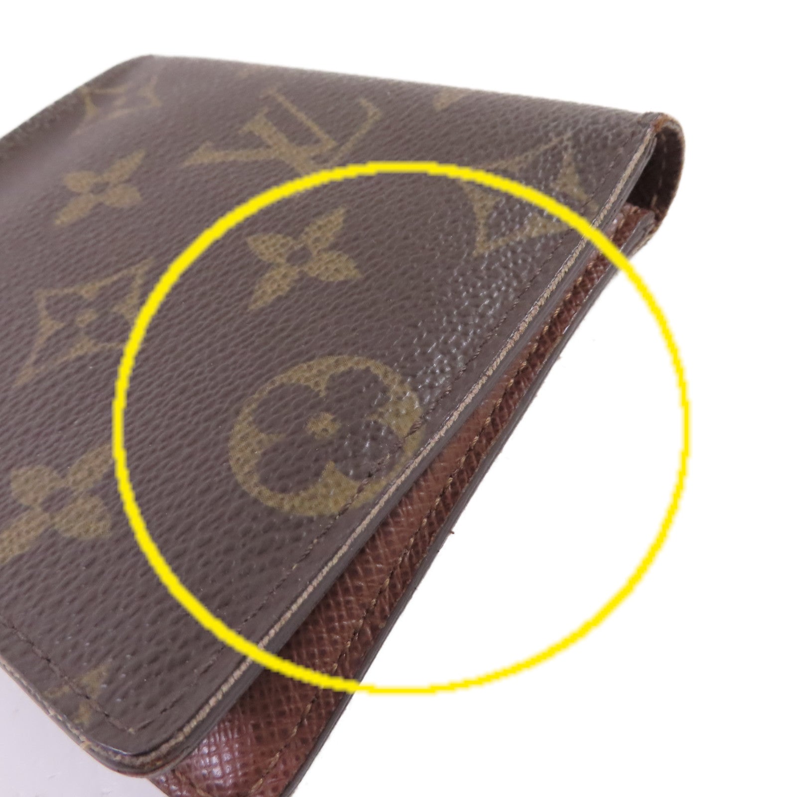 LOUIS VUITTON Monogram Porte Billet 6 Carte Credit Wallet短錢包啡色