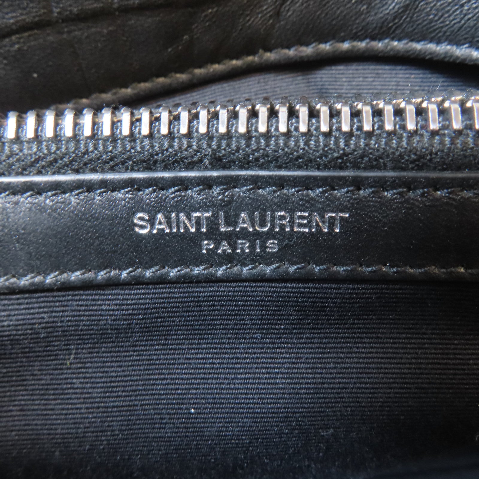 SAINT LAURENT 牛皮皮革West Hollywood銀扣肩背袋黑色