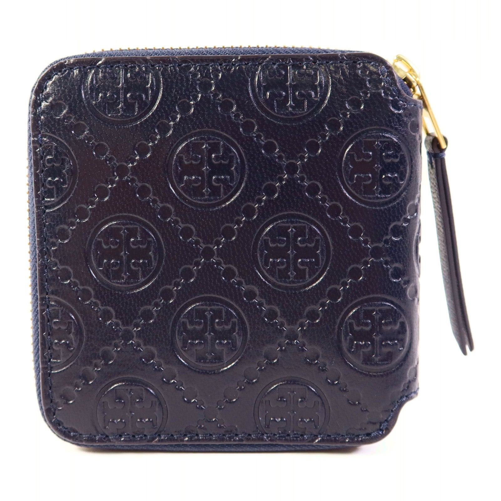 Tory Burch 牛皮皮革Round Wallet金扣錢包