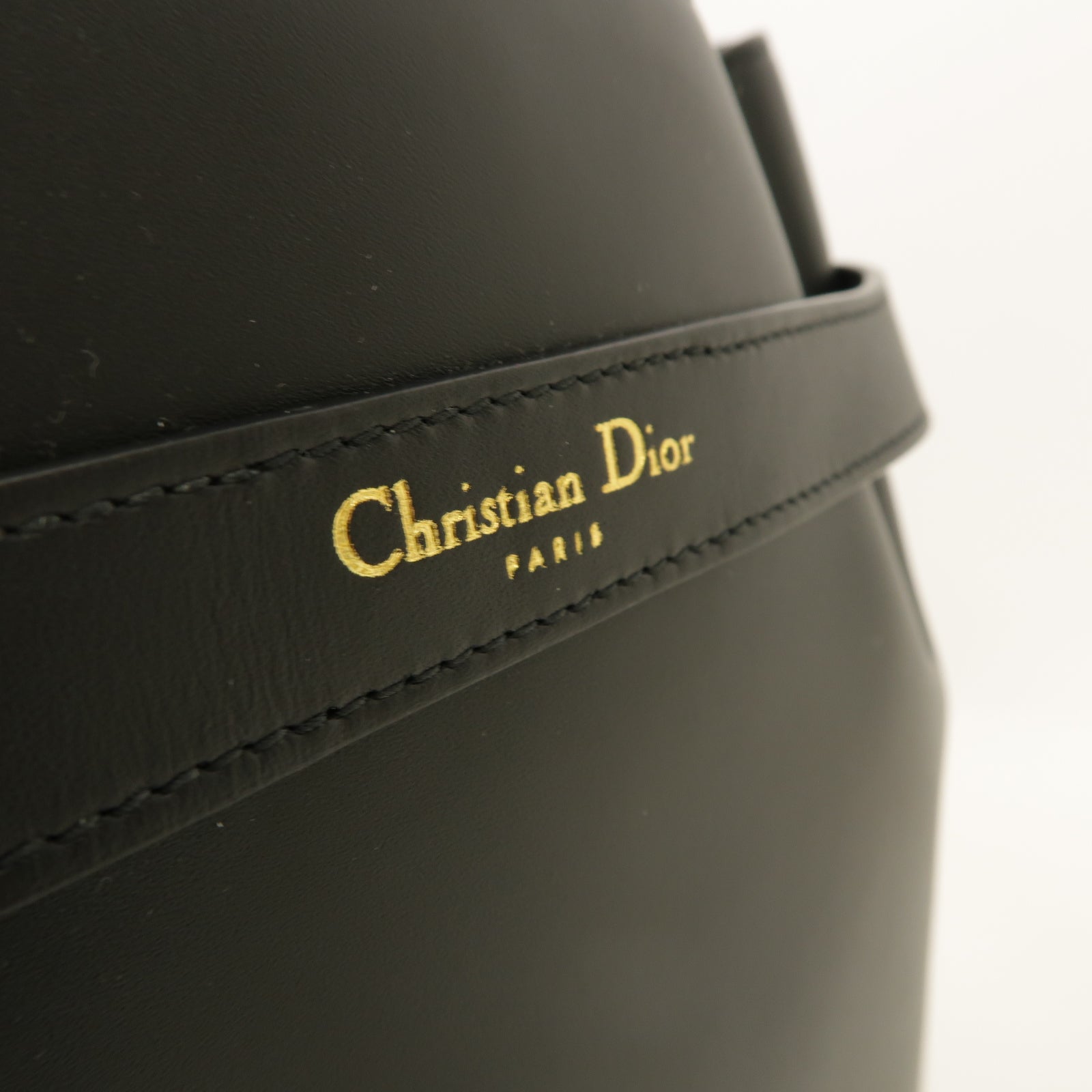 Dior 牛皮皮革2way Shoulder Bag金扣手挽肩背兩用袋黑色