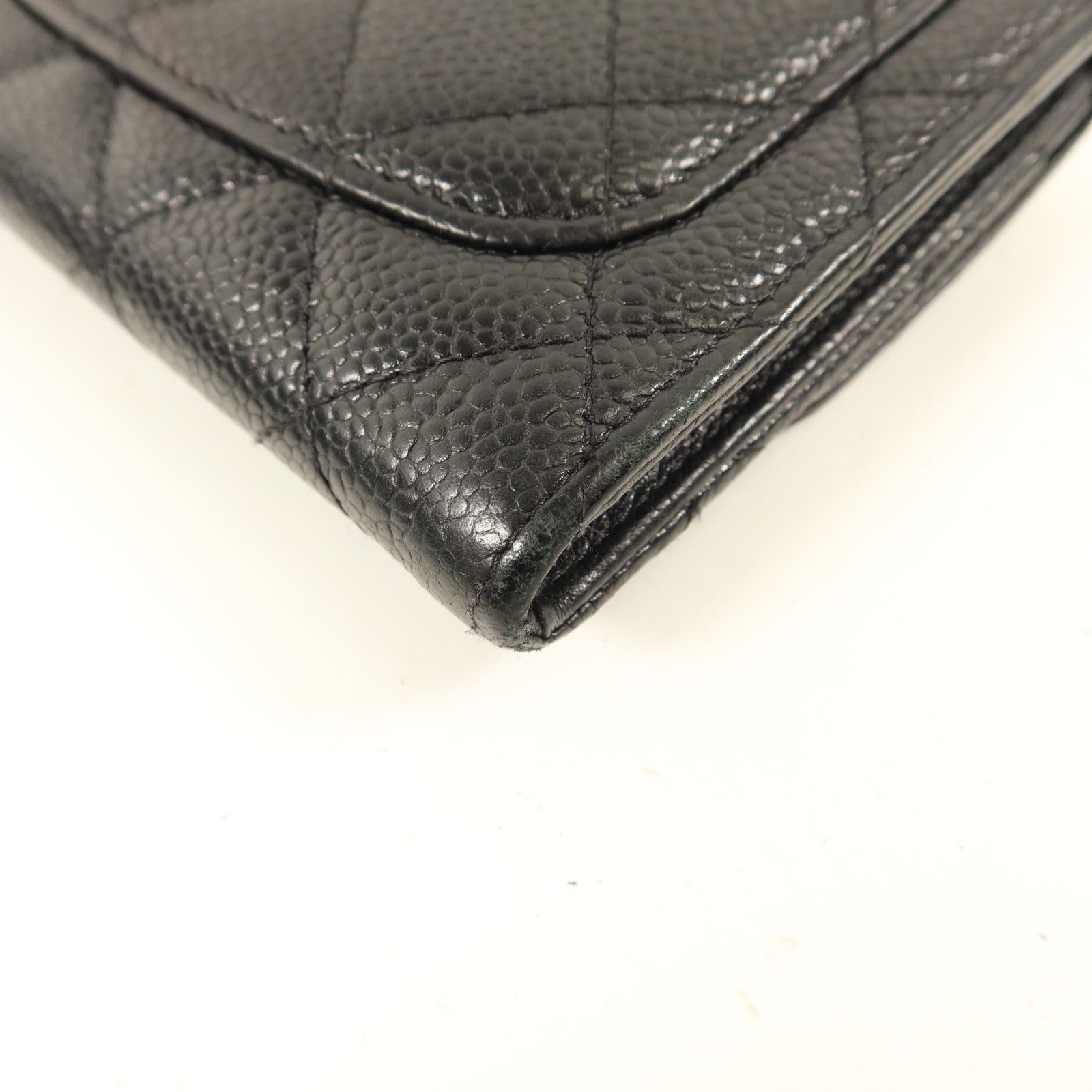 CHANEL 牛皮皮革Wallet銀扣錢包