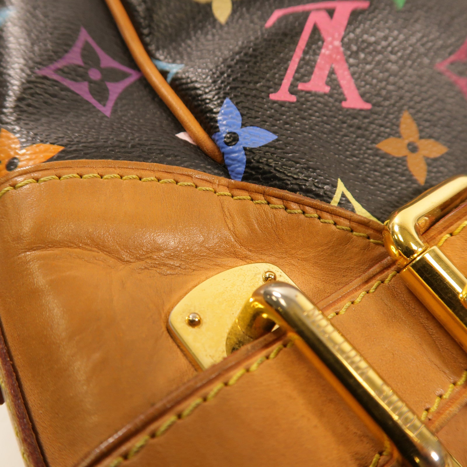LOUIS VUITTON Monogram Multicolore Greta金扣肩背袋
