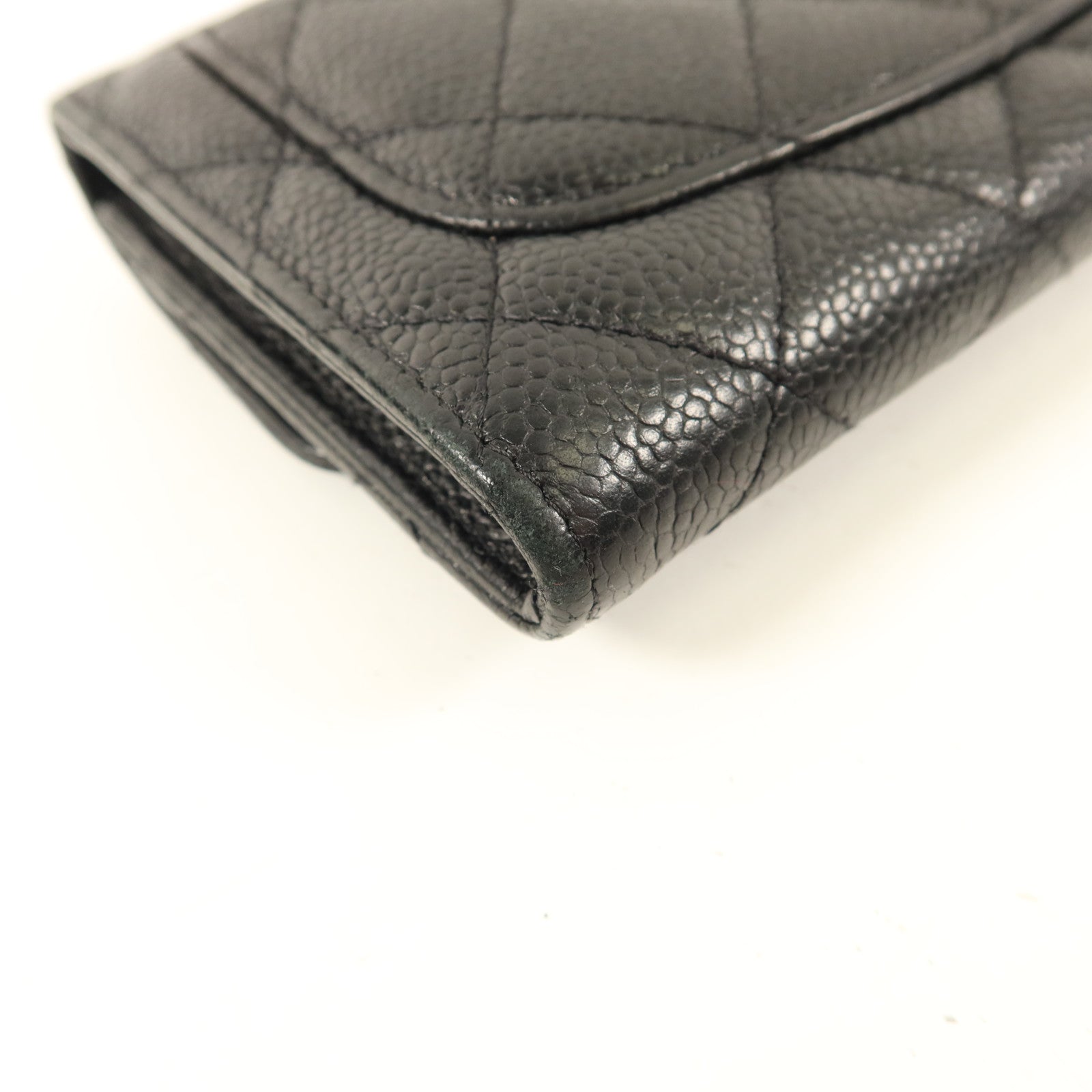 CHANEL 牛皮皮革Wallet銀扣錢包