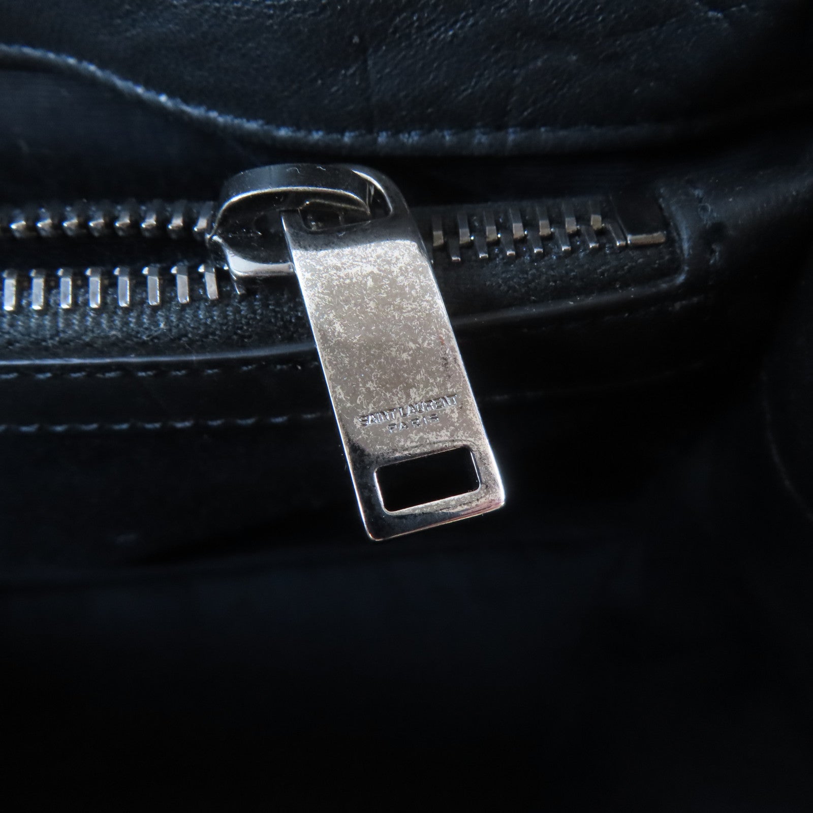 SAINT LAURENT 牛皮皮革West Hollywood銀扣肩背袋黑色