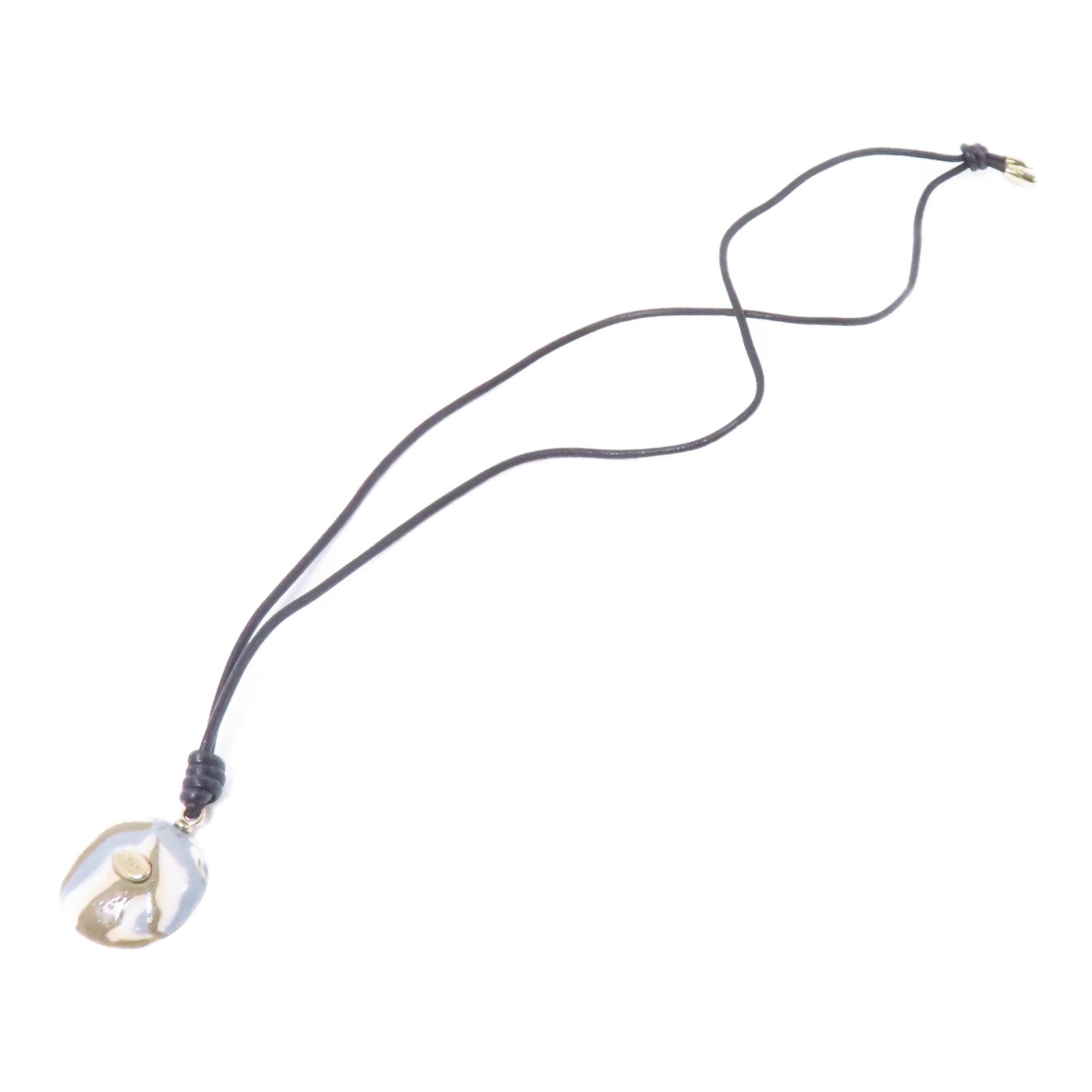 Chloe 石頭/皮革Stone Necklace項鍊灰色/米色/黑色