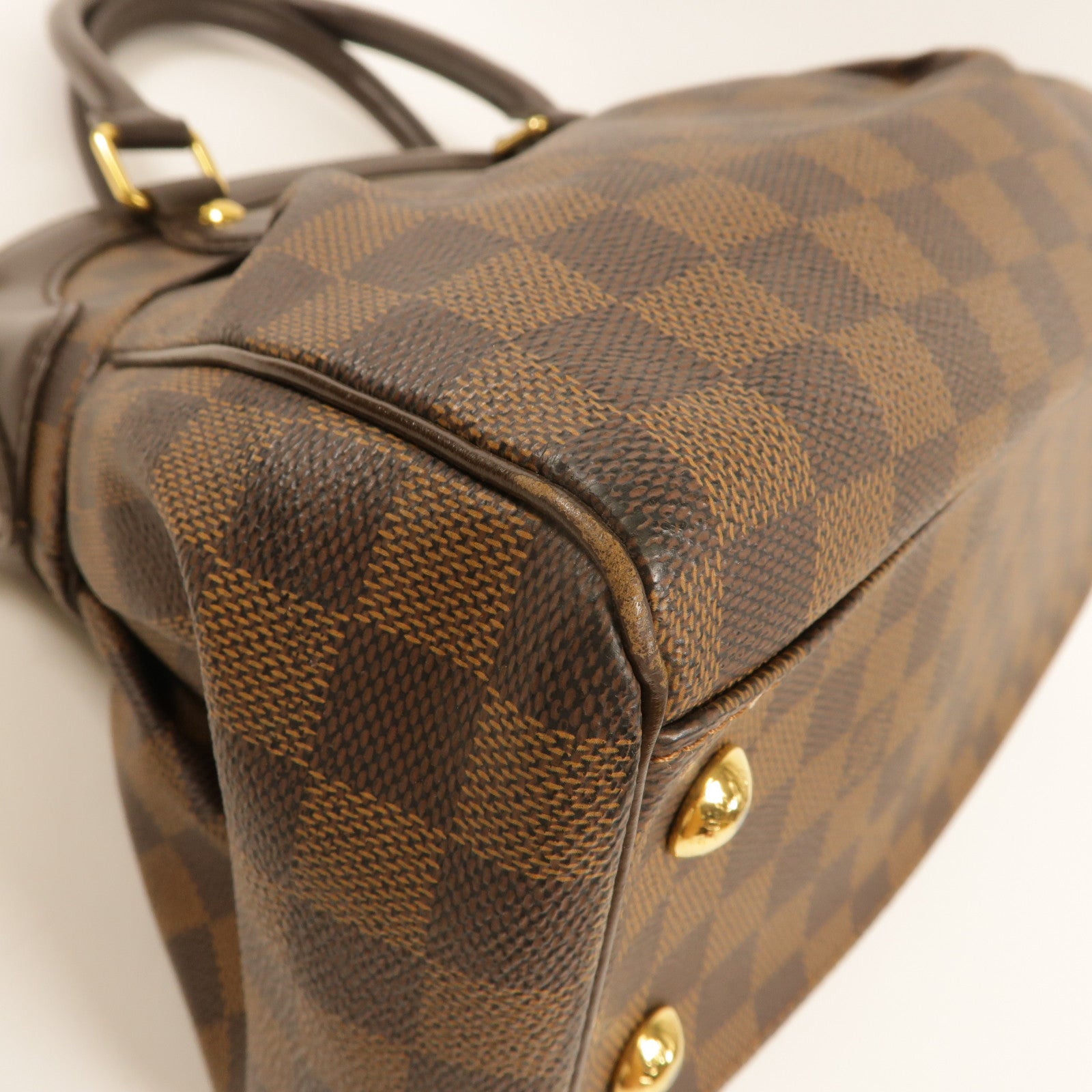 LOUIS VUITTON 【激減優惠】Damier Trevi金扣手挽肩背兩用袋棕色