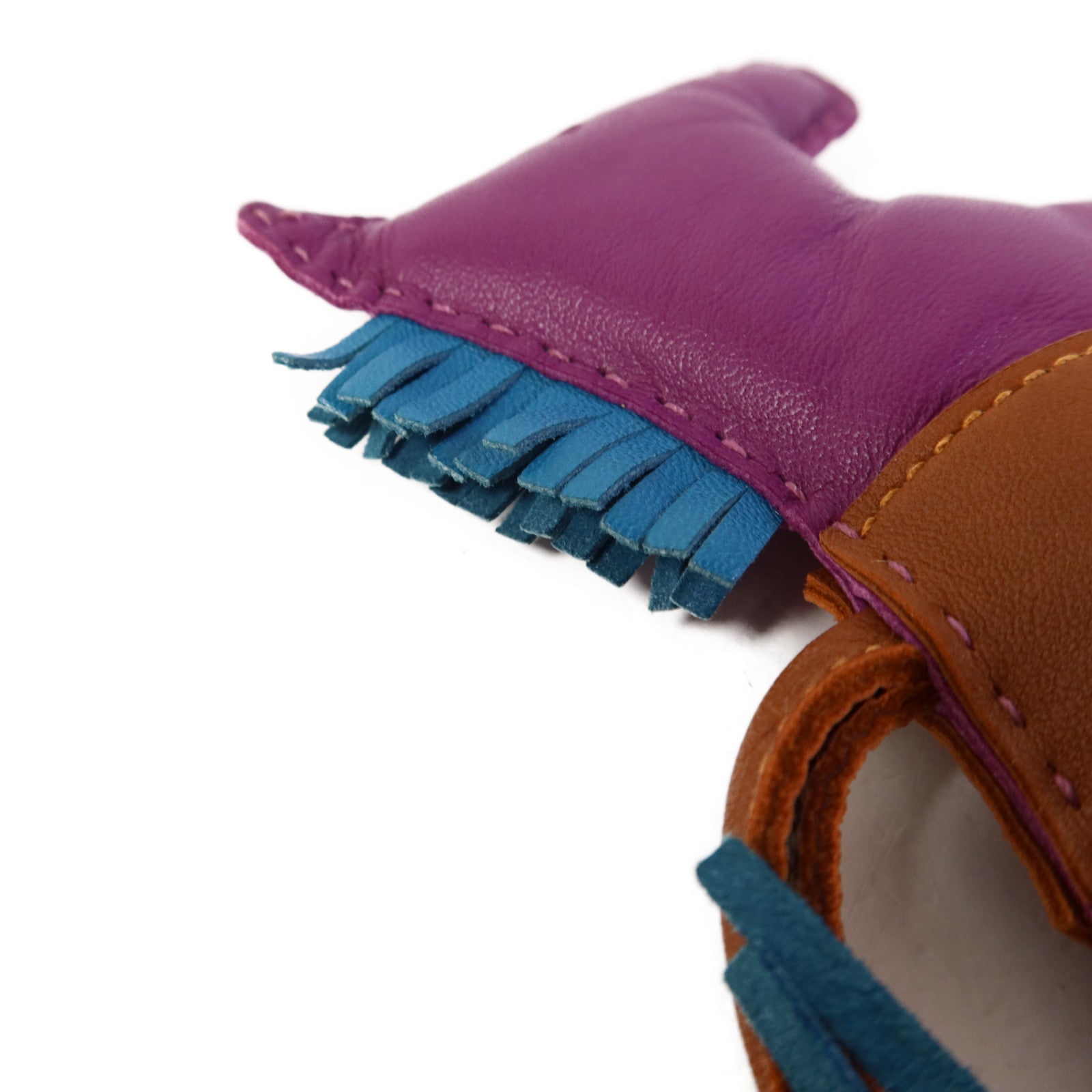 HERMES Milo皮革Rodeo GM掛飾Anemone