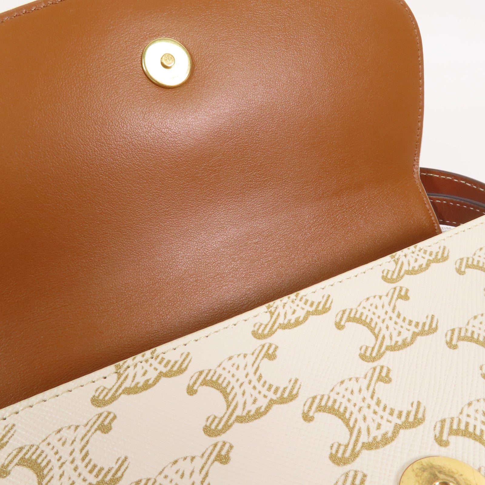 CELINE 塗層帆布Tabou Bag金扣手挽肩背兩用袋