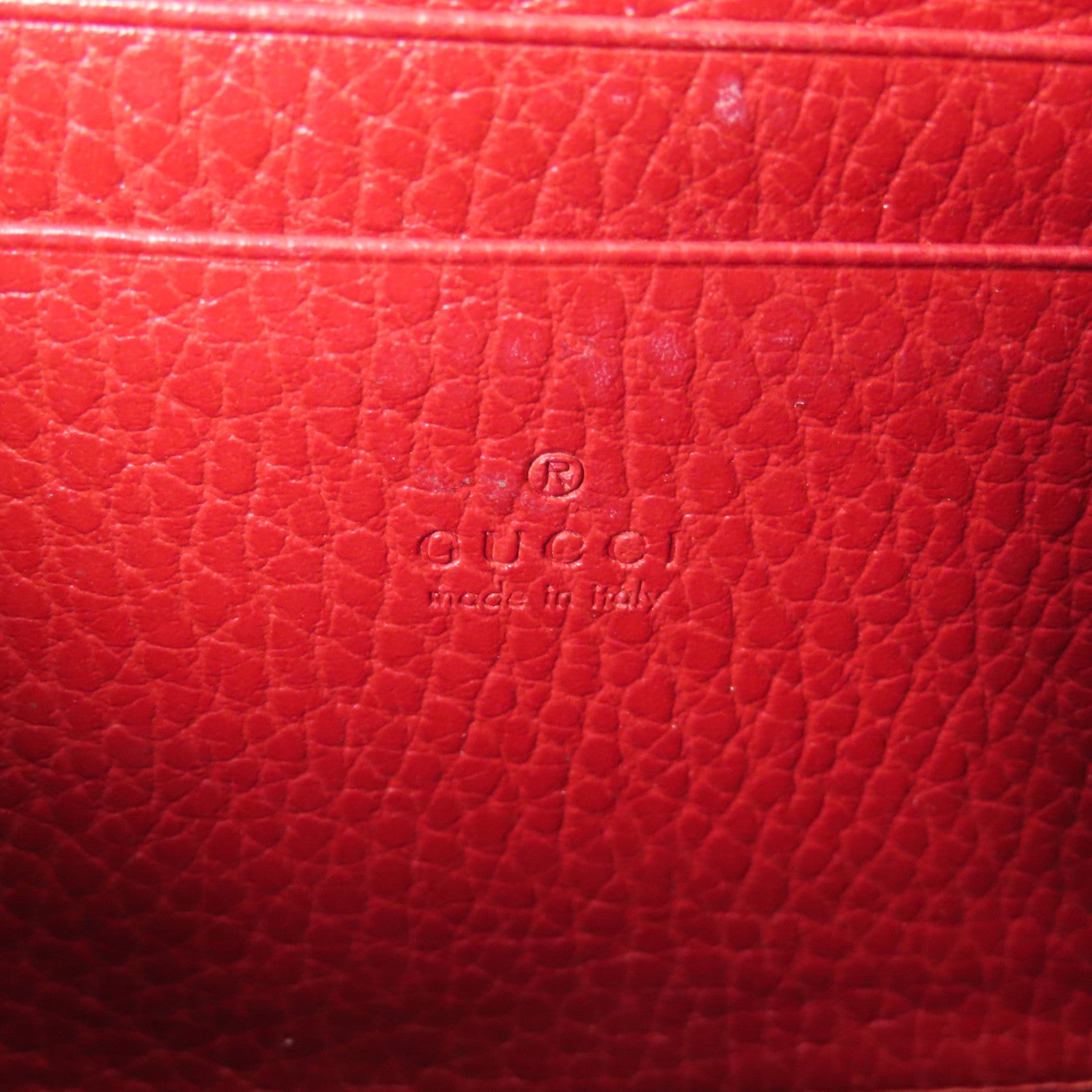 GUCCI GG Dionysus GG Supreme Chain Wallet Shoulder Bag 401231 Calfskin Red