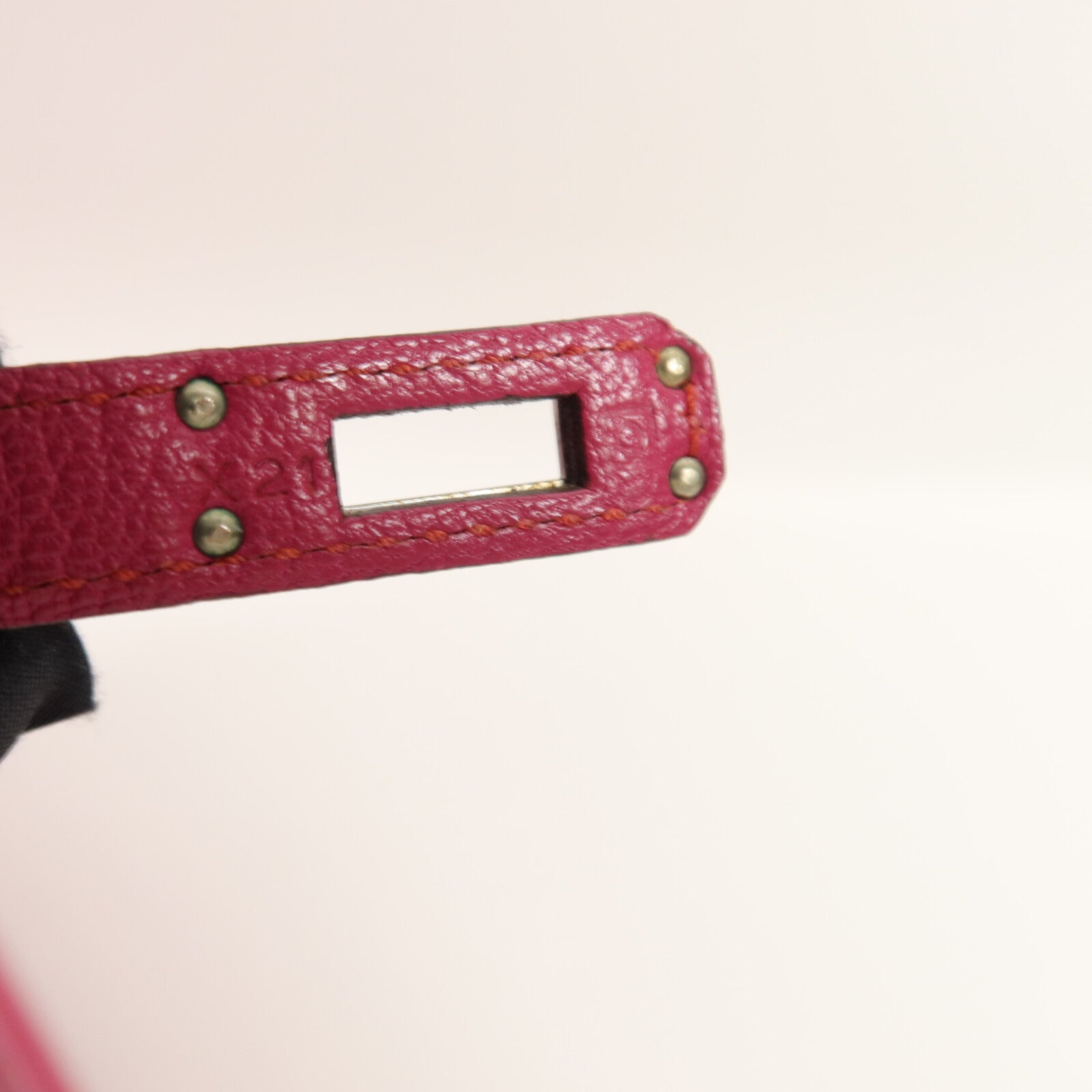 HERMES Chevre皮革Birkin 25手挽袋Rose Pourpre