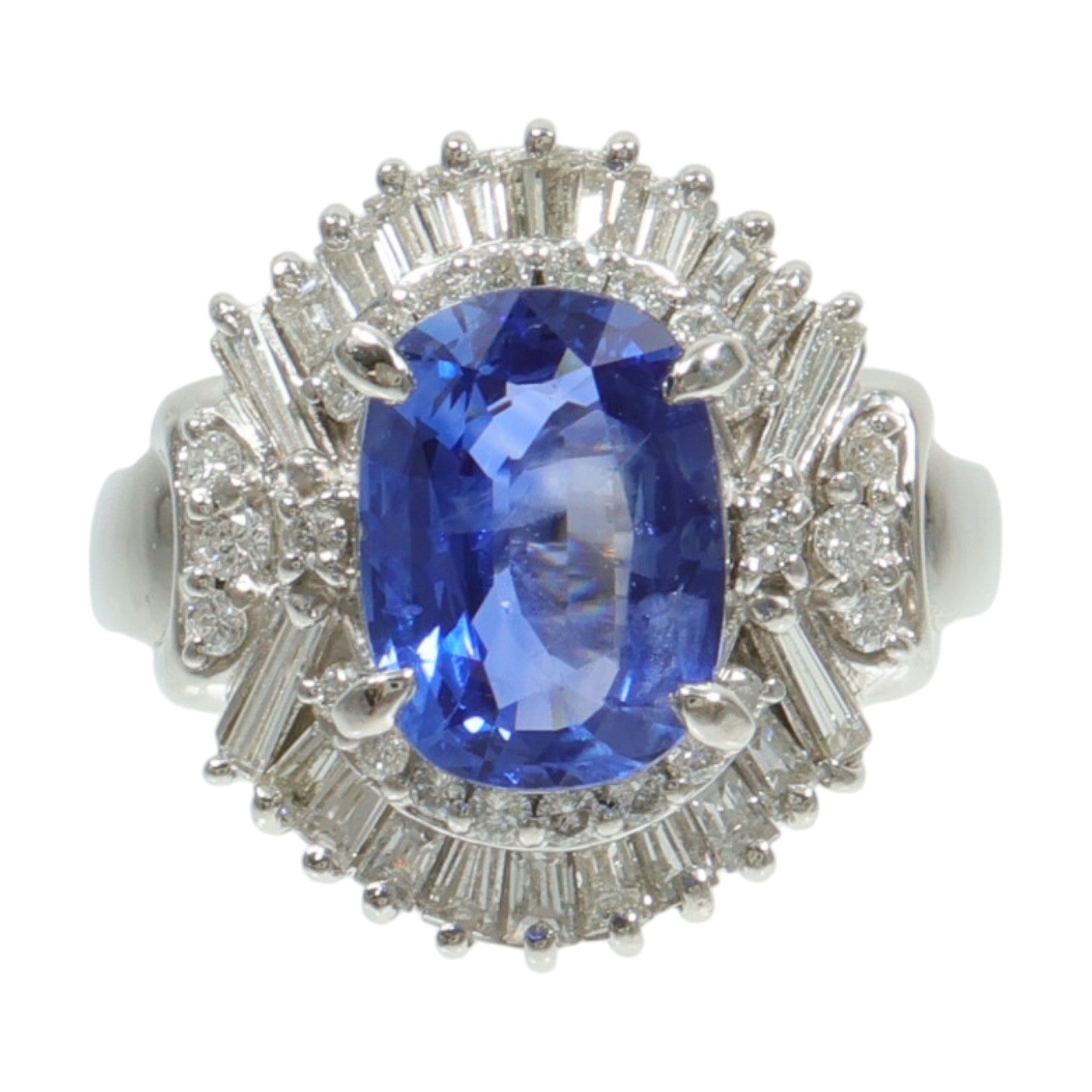 JEWELRY PT900鉑金Sapphire Diamond Ring藍寶石/鑽石戒指