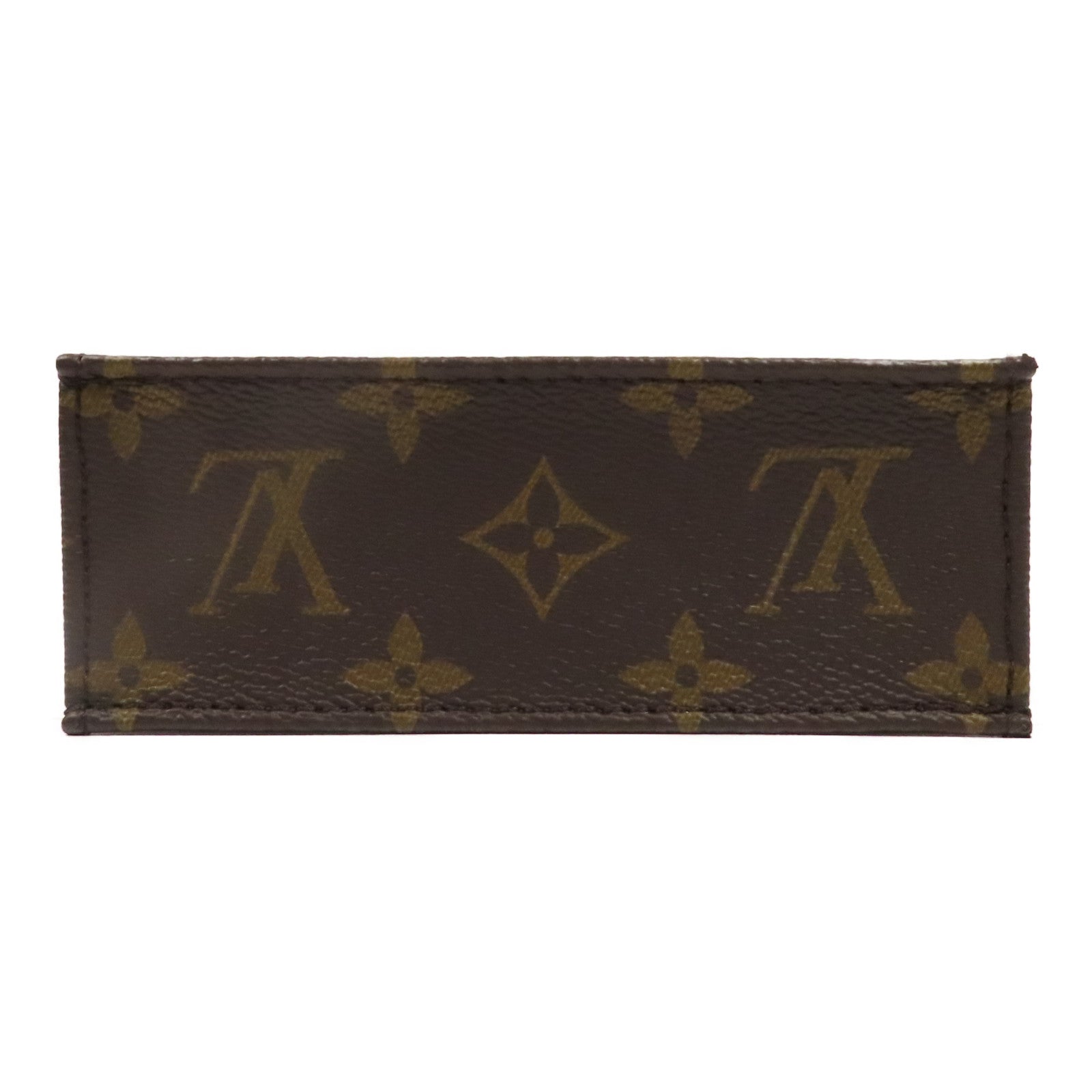 LOUIS VUITTON 【激減優惠】Monogram Petit Sac Plat 2 Way Shoulder金扣手挽肩背兩用袋啡色
