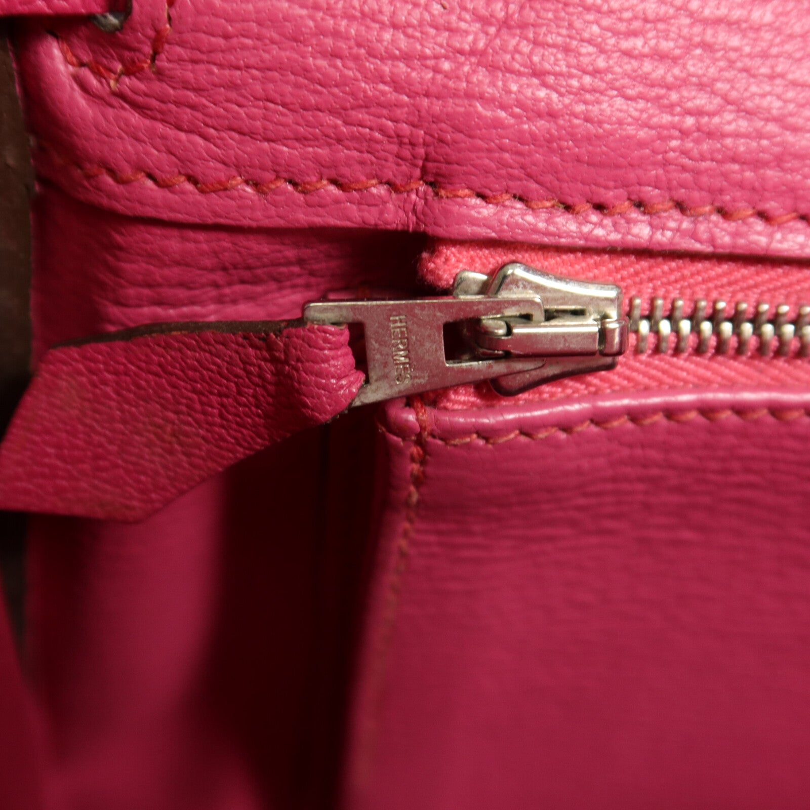 HERMES Chevre皮革Birkin 25手挽袋Rose Pourpre