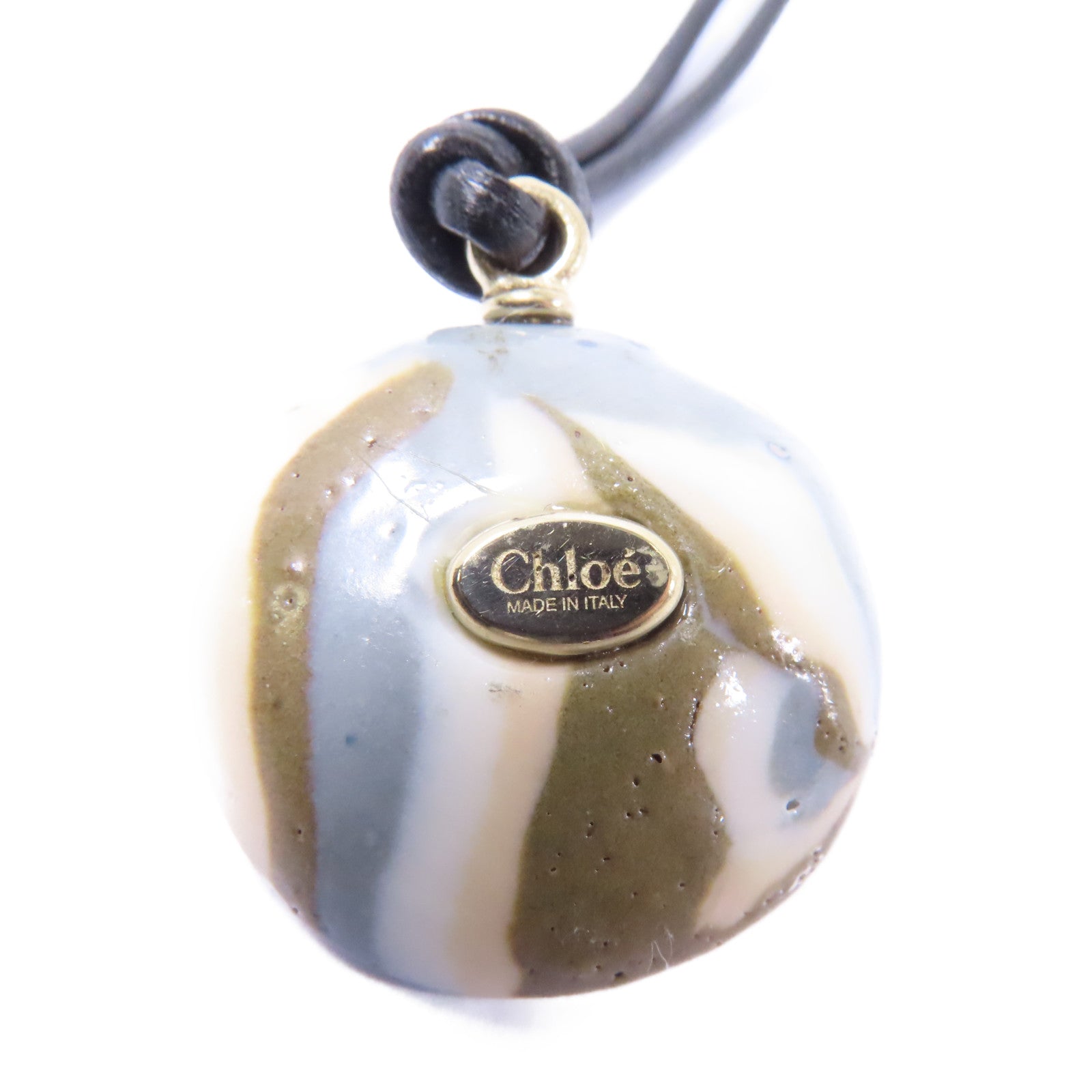 Chloe 石頭/皮革Stone Necklace項鍊灰色/米色/黑色