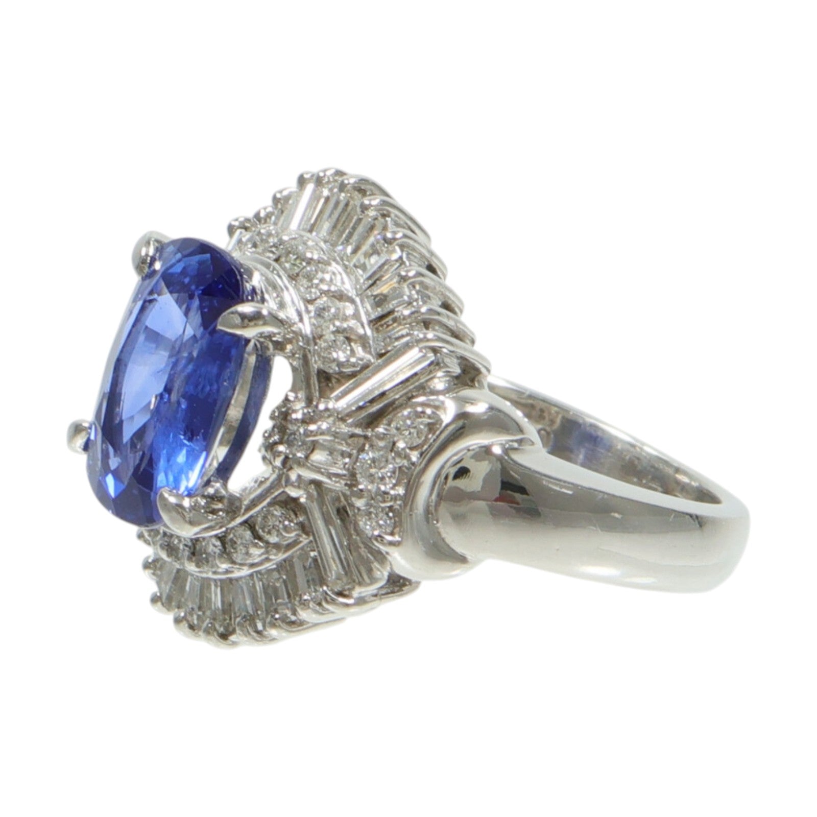JEWELRY PT900鉑金Sapphire Diamond Ring藍寶石/鑽石戒指
