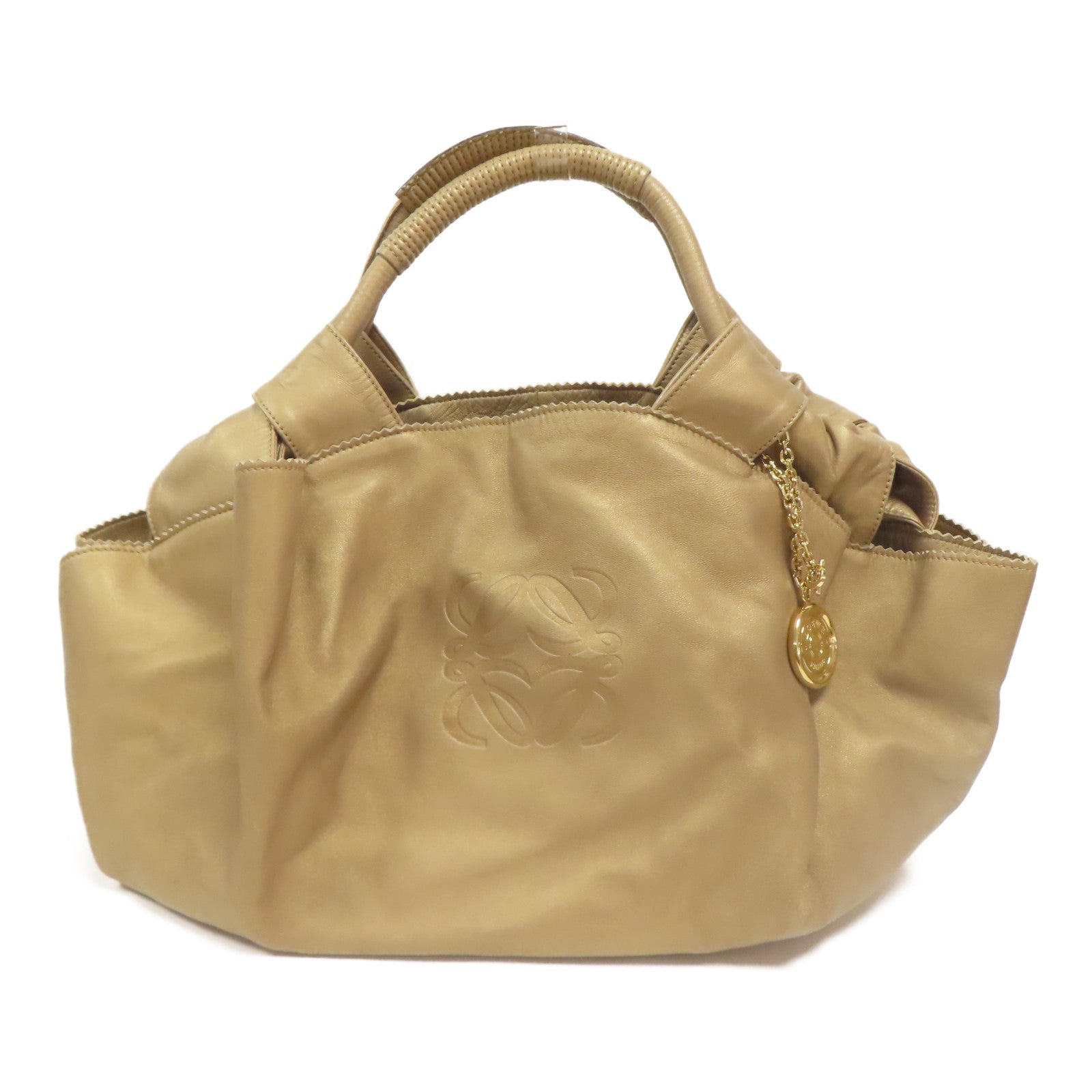 LOEWE 【激減優惠】牛皮皮革Hand Bag金扣手挽袋金色