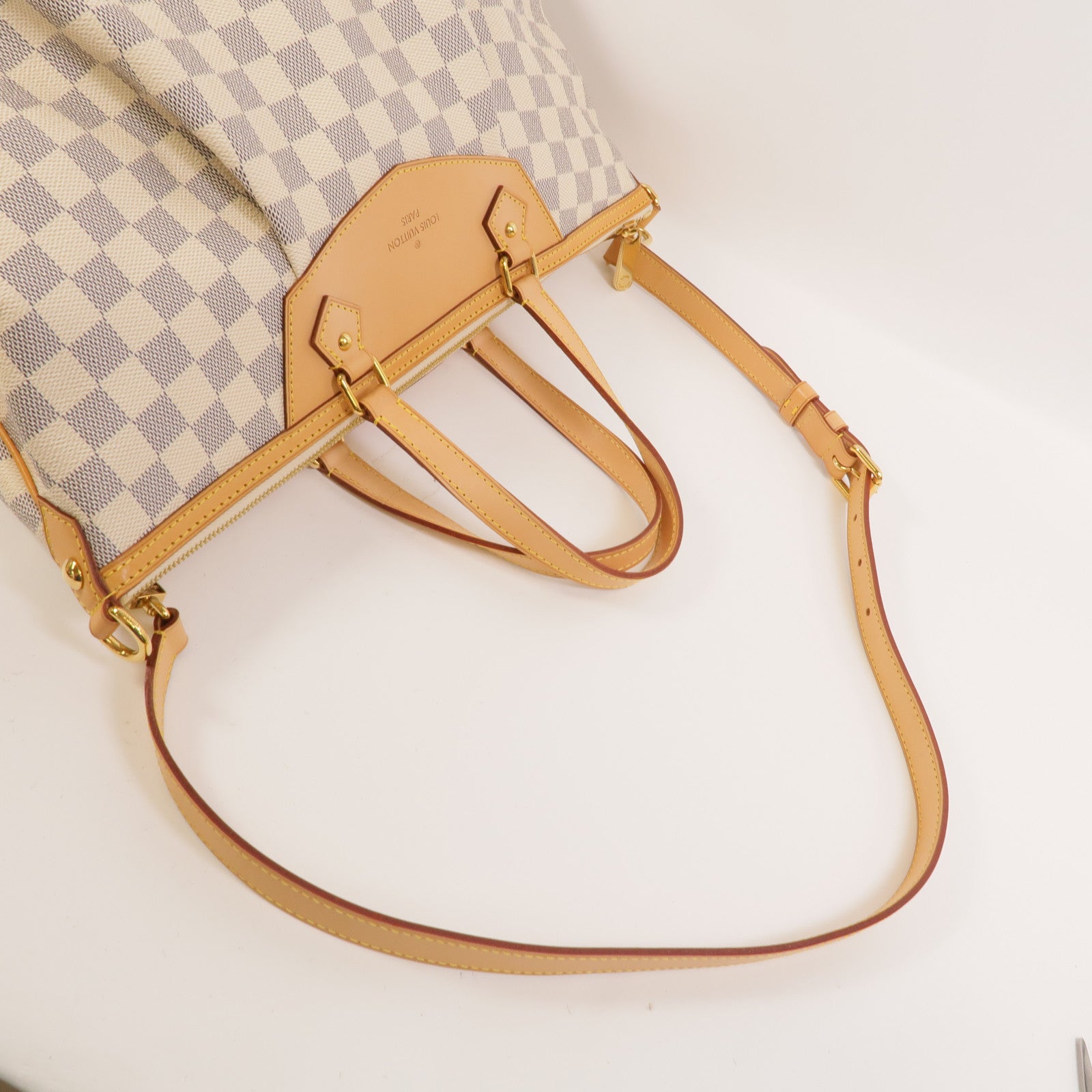 LOUIS VUITTON Damier Azur Siracusa GM手挽肩背兩用袋