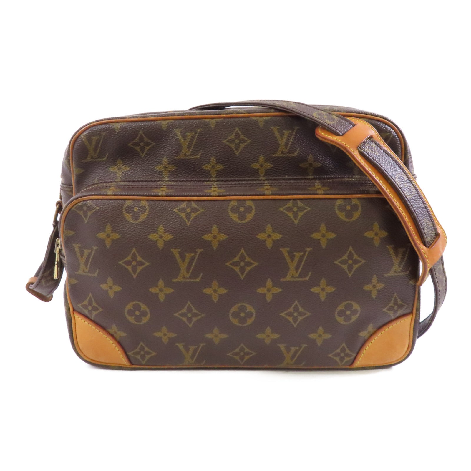 LOUIS VUITTON Monogram Nil金扣肩背袋啡色