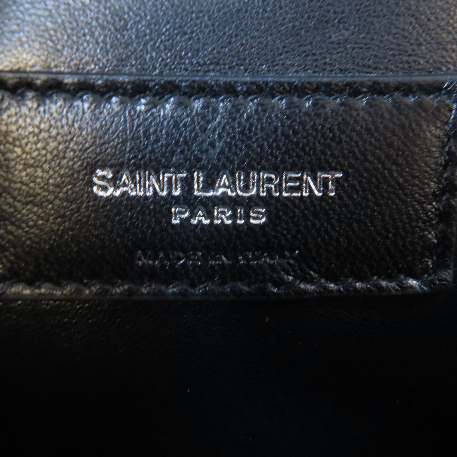 SAINT LAURENT 牛皮皮革West Hollywood銀扣肩背袋黑色