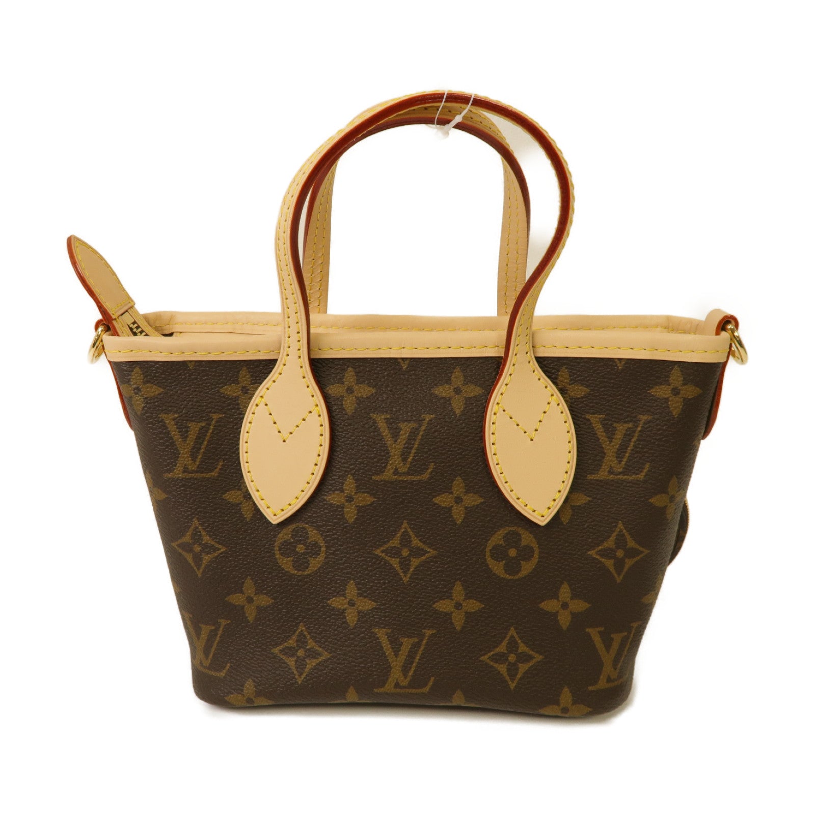 LOUIS VUITTON Monogram Neverfull BB金扣手挽肩背兩用袋棕色