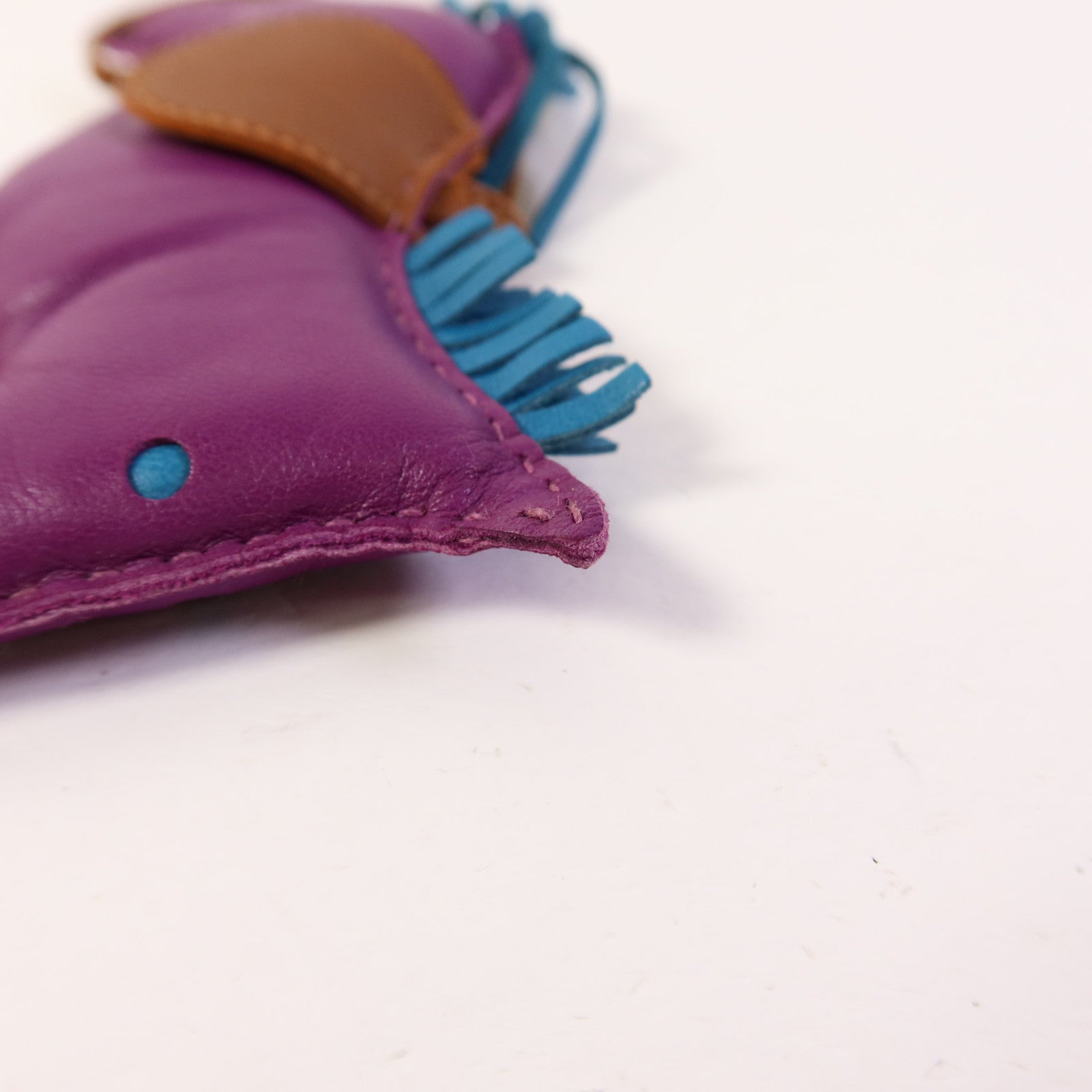 HERMES Milo皮革Rodeo GM掛飾Anemone