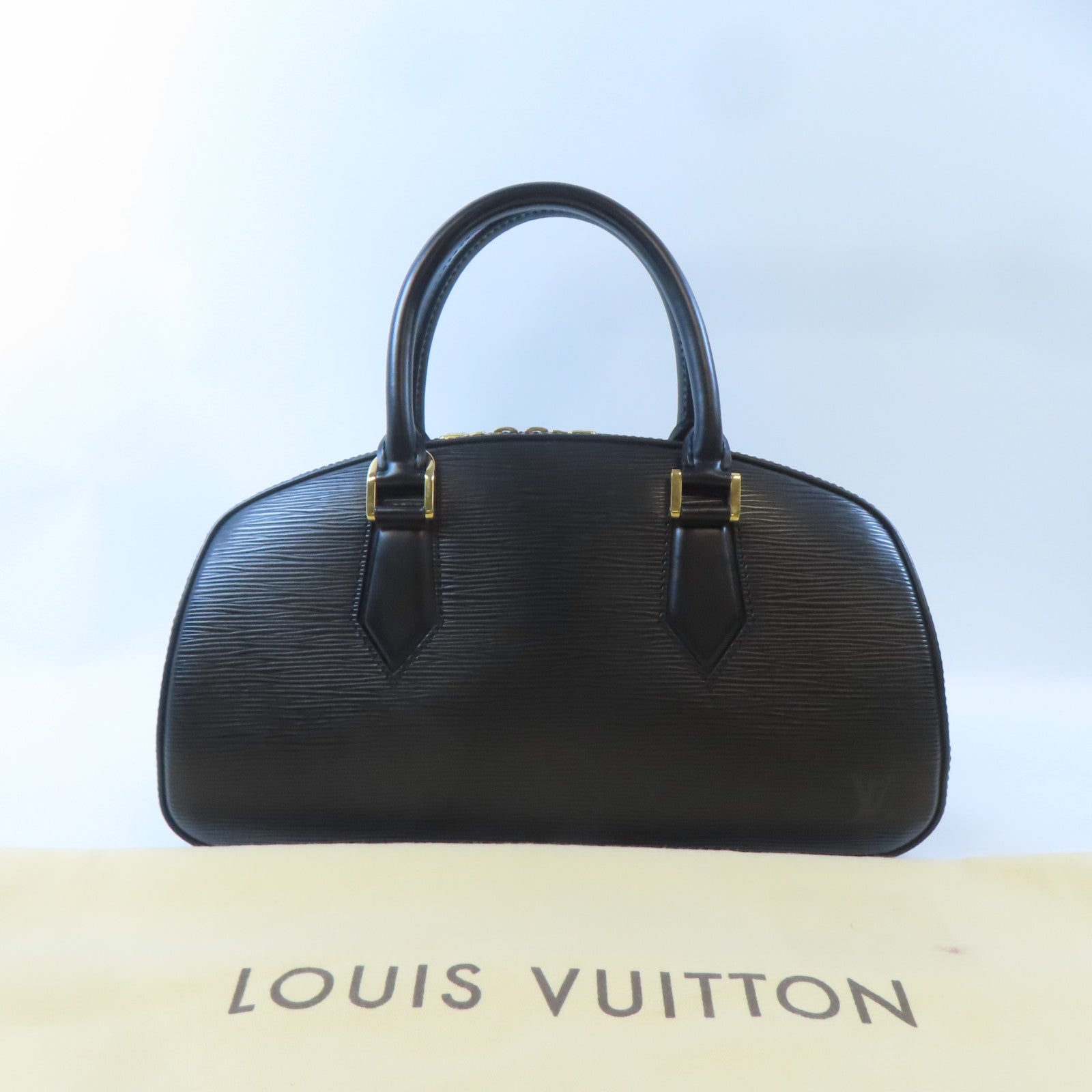 LOUIS VUITTON Epi Jasmin金扣手挽袋黑色