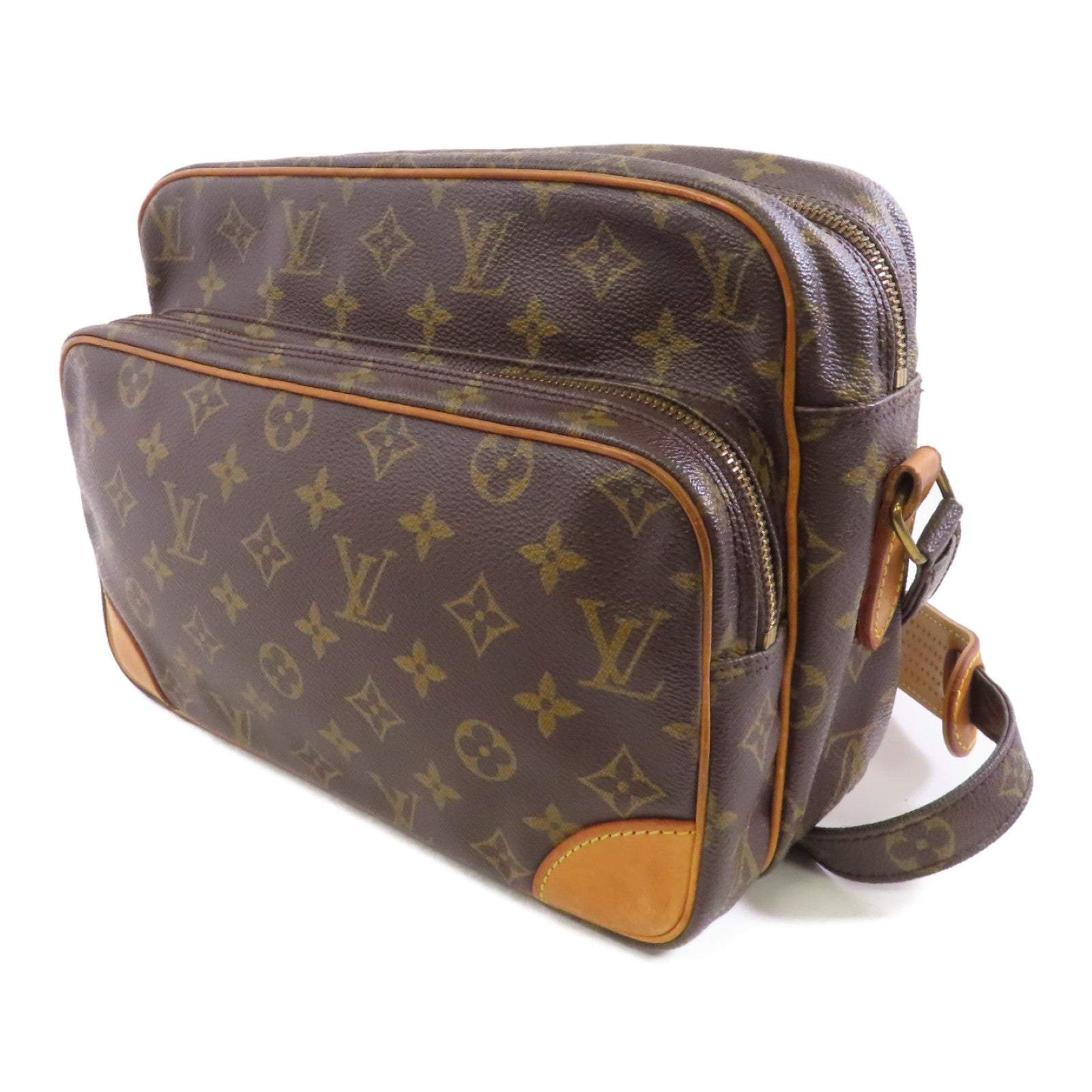 LOUIS VUITTON Monogram Nil金扣肩背袋啡色