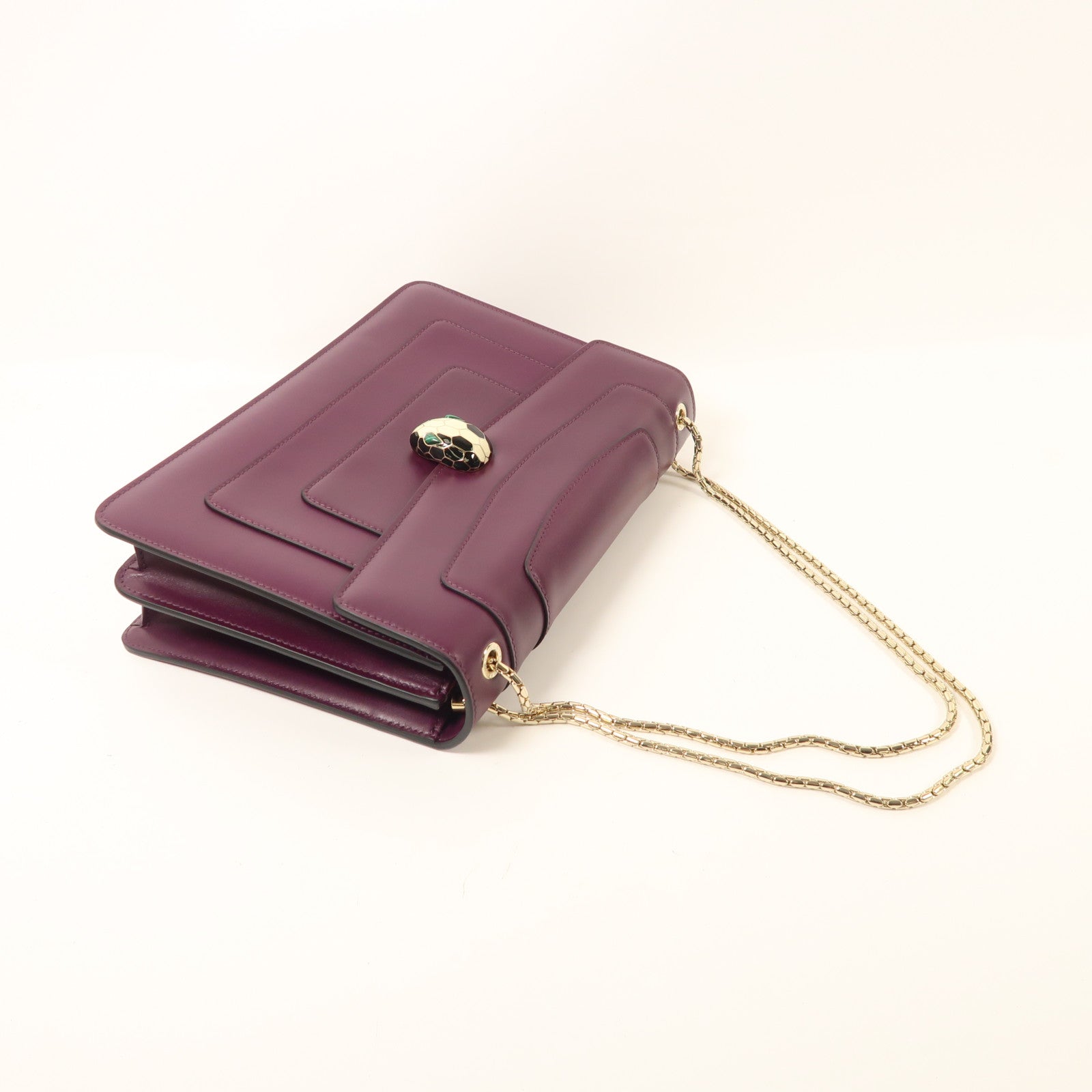 BVLGARI 牛皮皮革Serpenti Forever鏈帶肩背袋