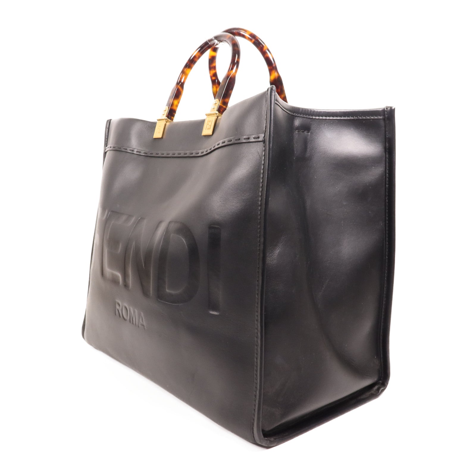 FENDI 牛皮皮革Sunshine Large金扣手挽袋