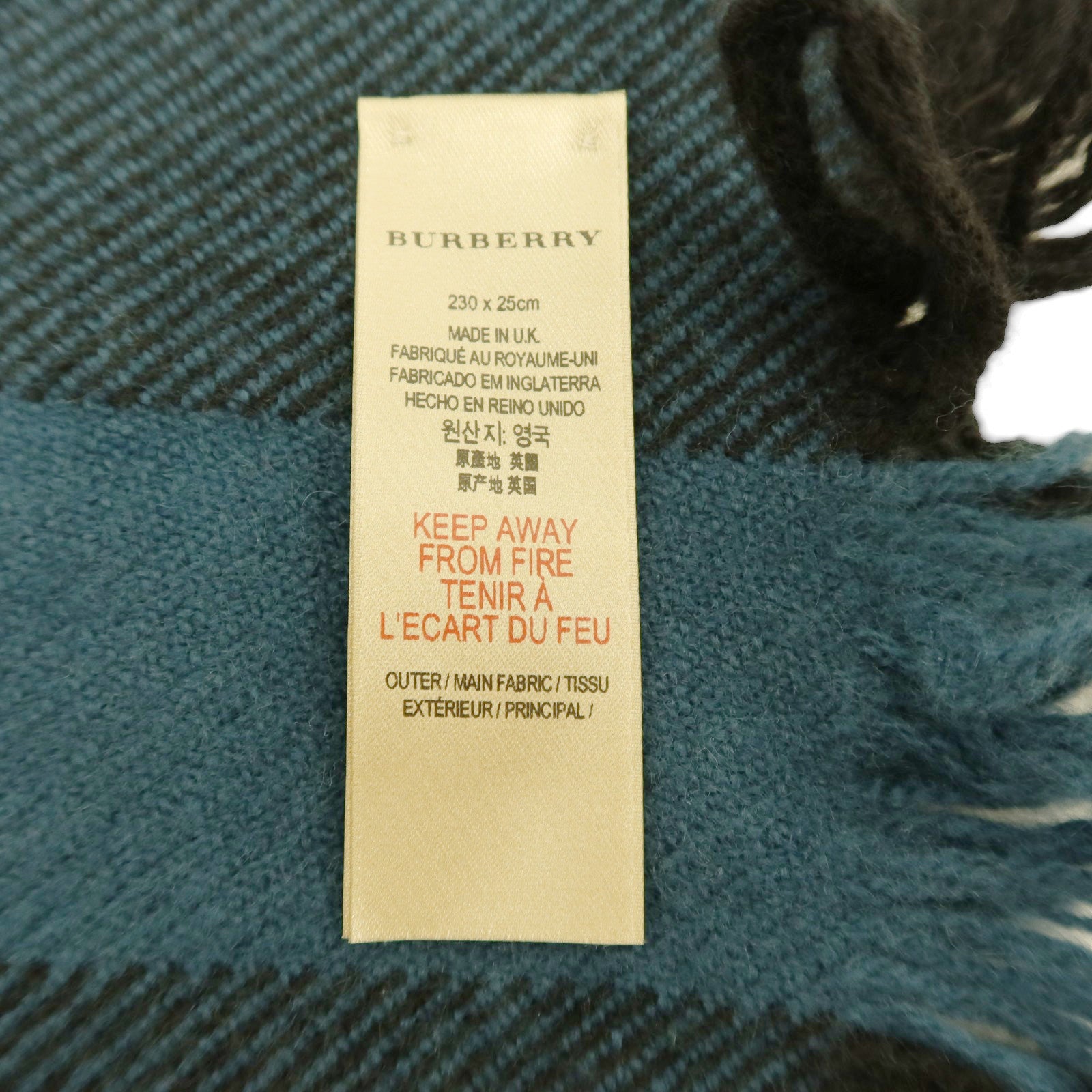 BURBERRY 羊毛Scarf 230x25圍巾