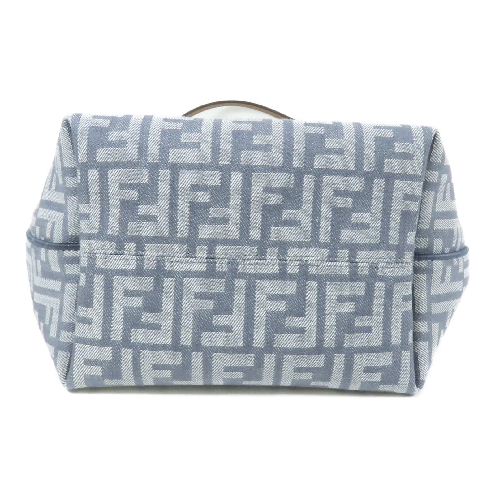 FENDI GHW Small Roll Shoulder Bag 8BH424 AUT4 F1SXQ Denim Blue