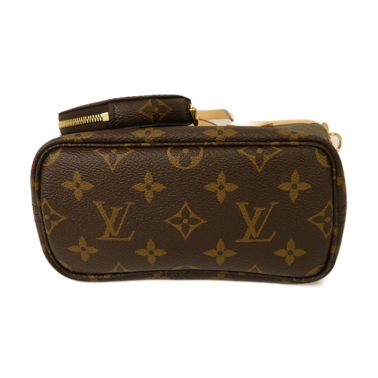 LOUIS VUITTON Monogram Neverfull BB金扣手挽肩背兩用袋棕色