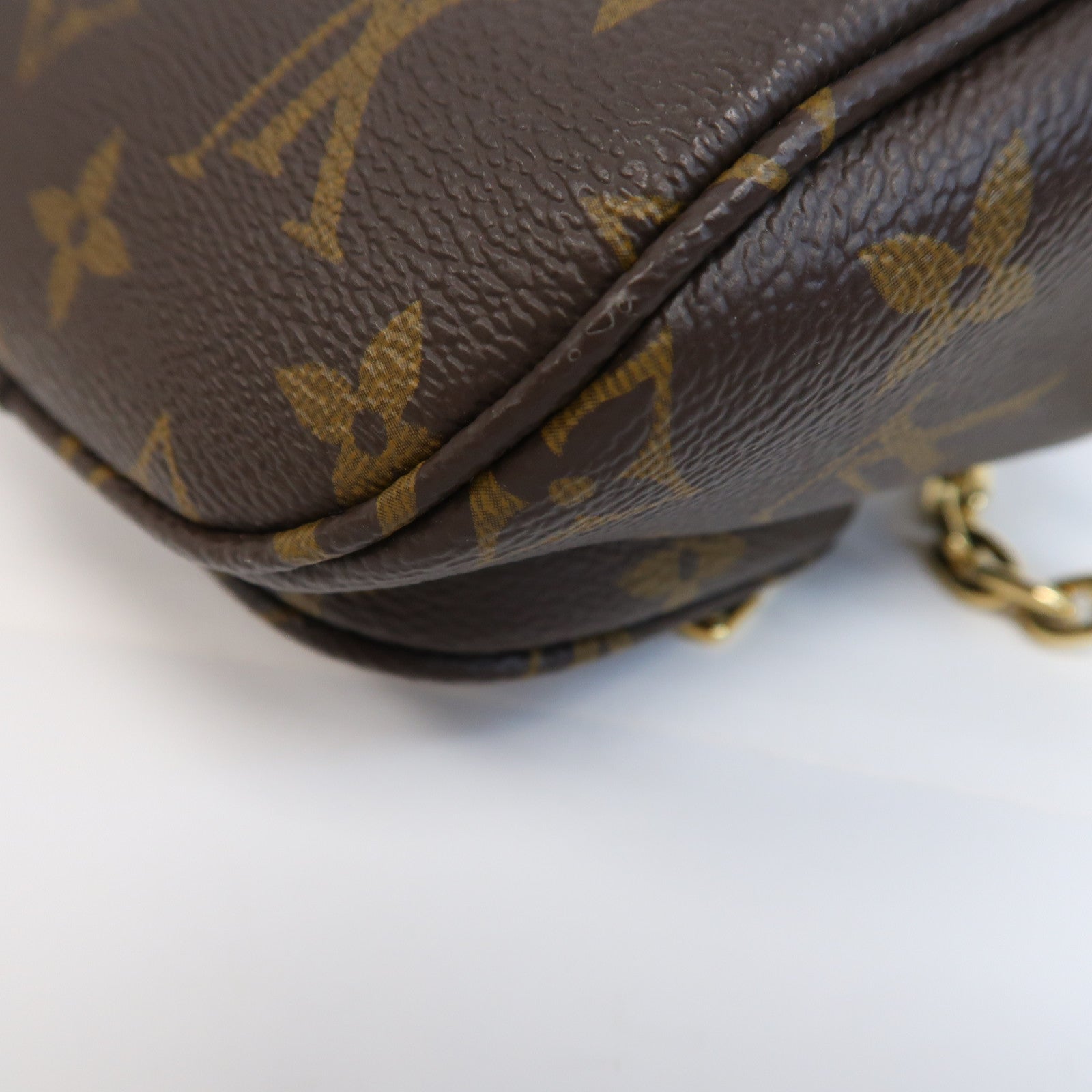 LOUIS VUITTON Monogram Mini Bumbag金扣手挽肩背兩用袋啡色