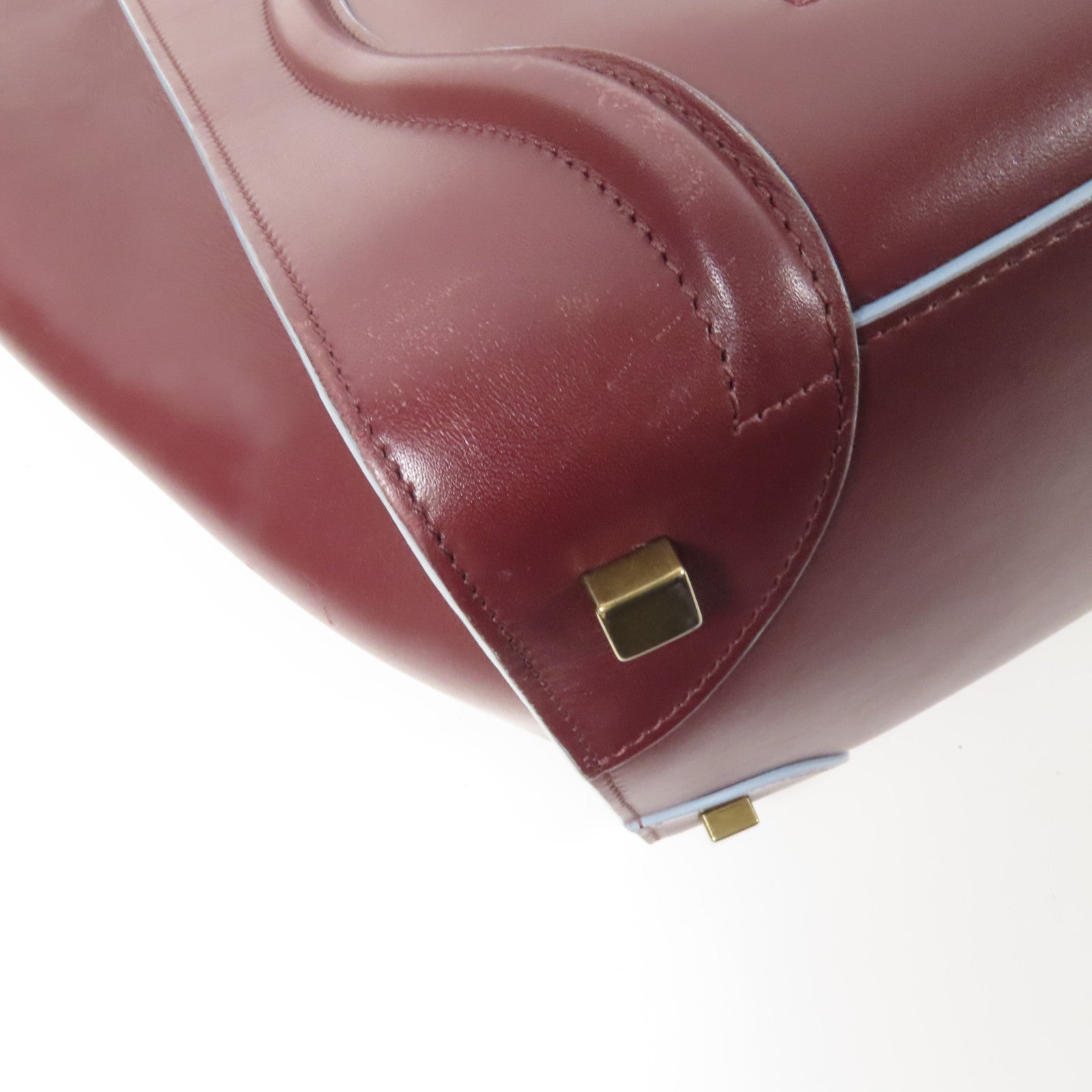 CELINE 牛皮皮革Mini Luggage金扣手挽袋