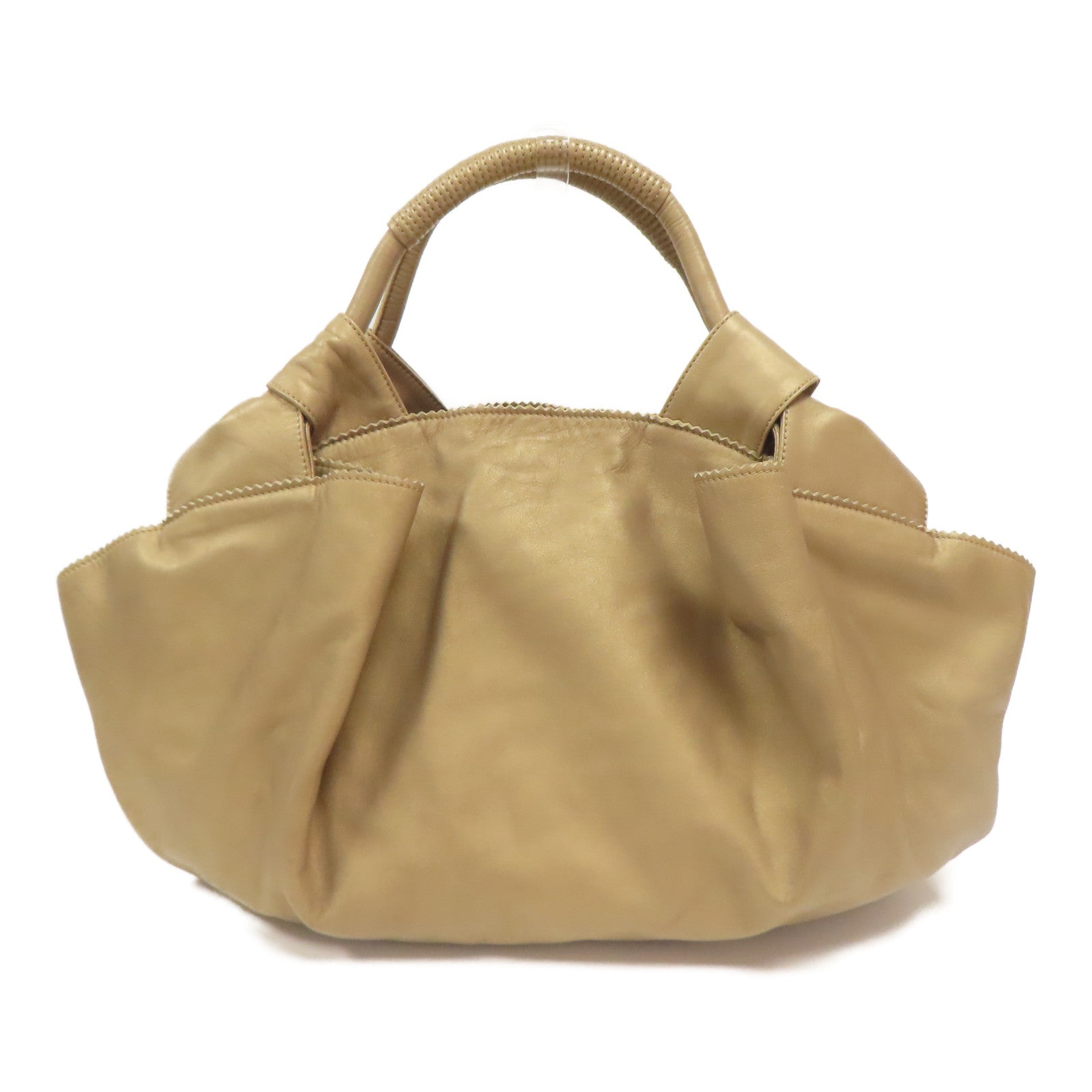 LOEWE 【激減優惠】牛皮皮革Hand Bag金扣手挽袋金色