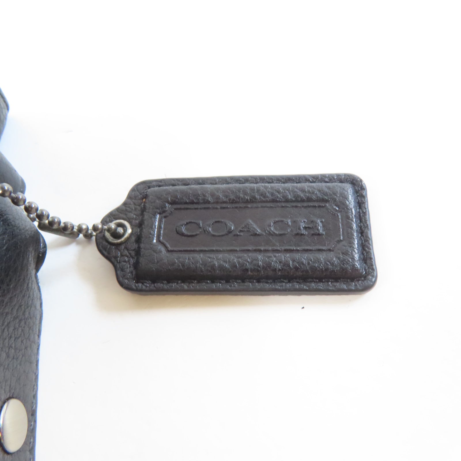 COACH 【激減優惠】牛皮皮革Shoulder Bag銀扣肩背袋黑色
