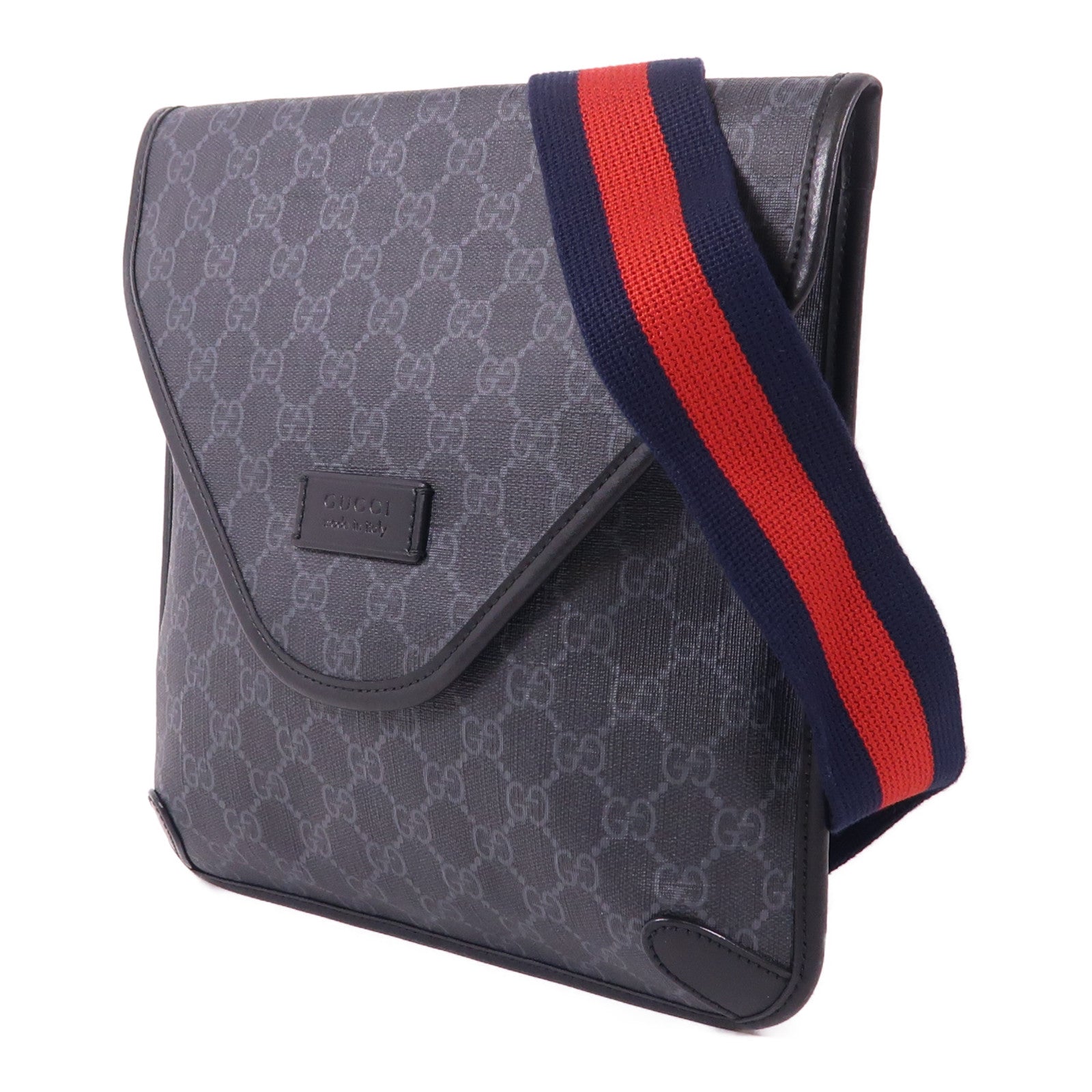 GUCCI 塗層皮革GG Supreme Messenger肩背袋