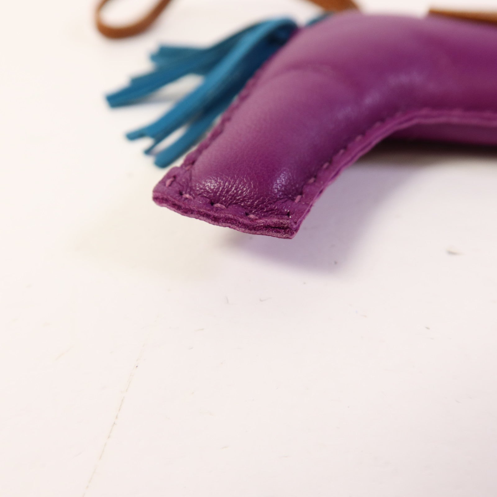 HERMES Milo皮革Rodeo GM掛飾Anemone