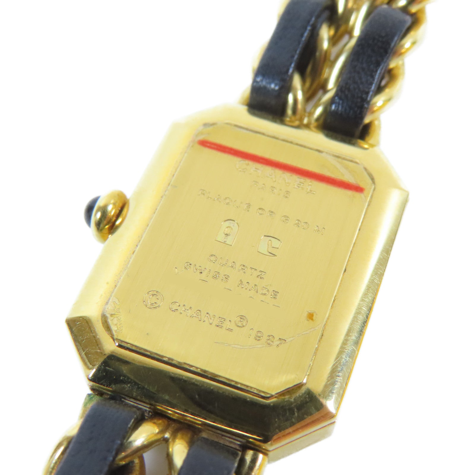 CHANEL Premiere M鍍金手錶石英機芯黑色