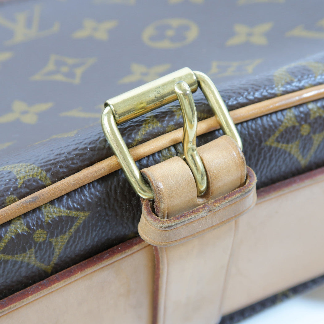 LOUIS VUITTON Monogram Cartouchiere金扣肩背袋啡色