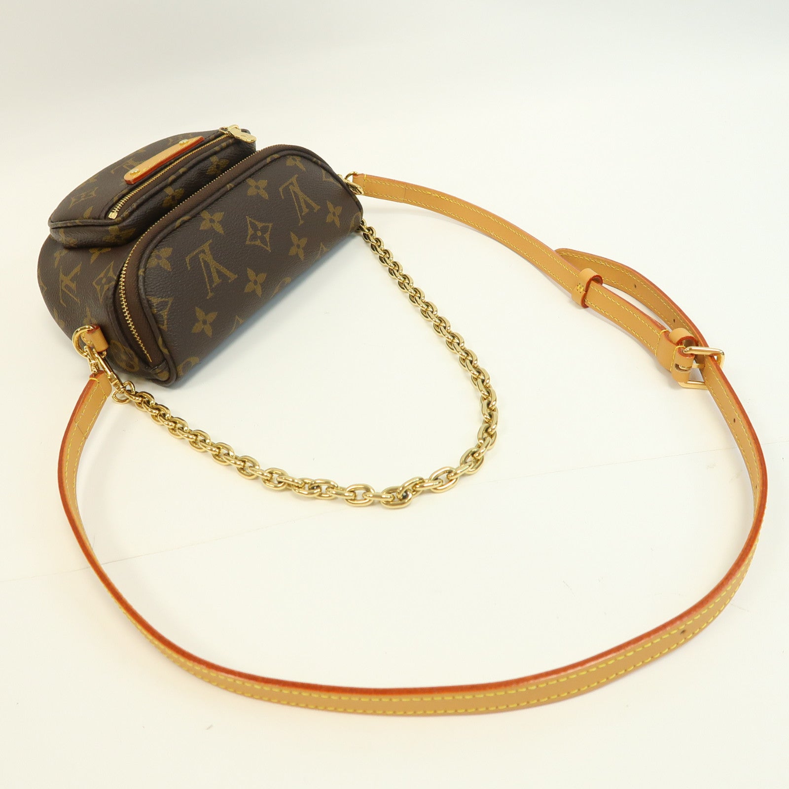 LOUIS VUITTON Monogram Mini Bumbag金扣手挽肩背兩用袋啡色